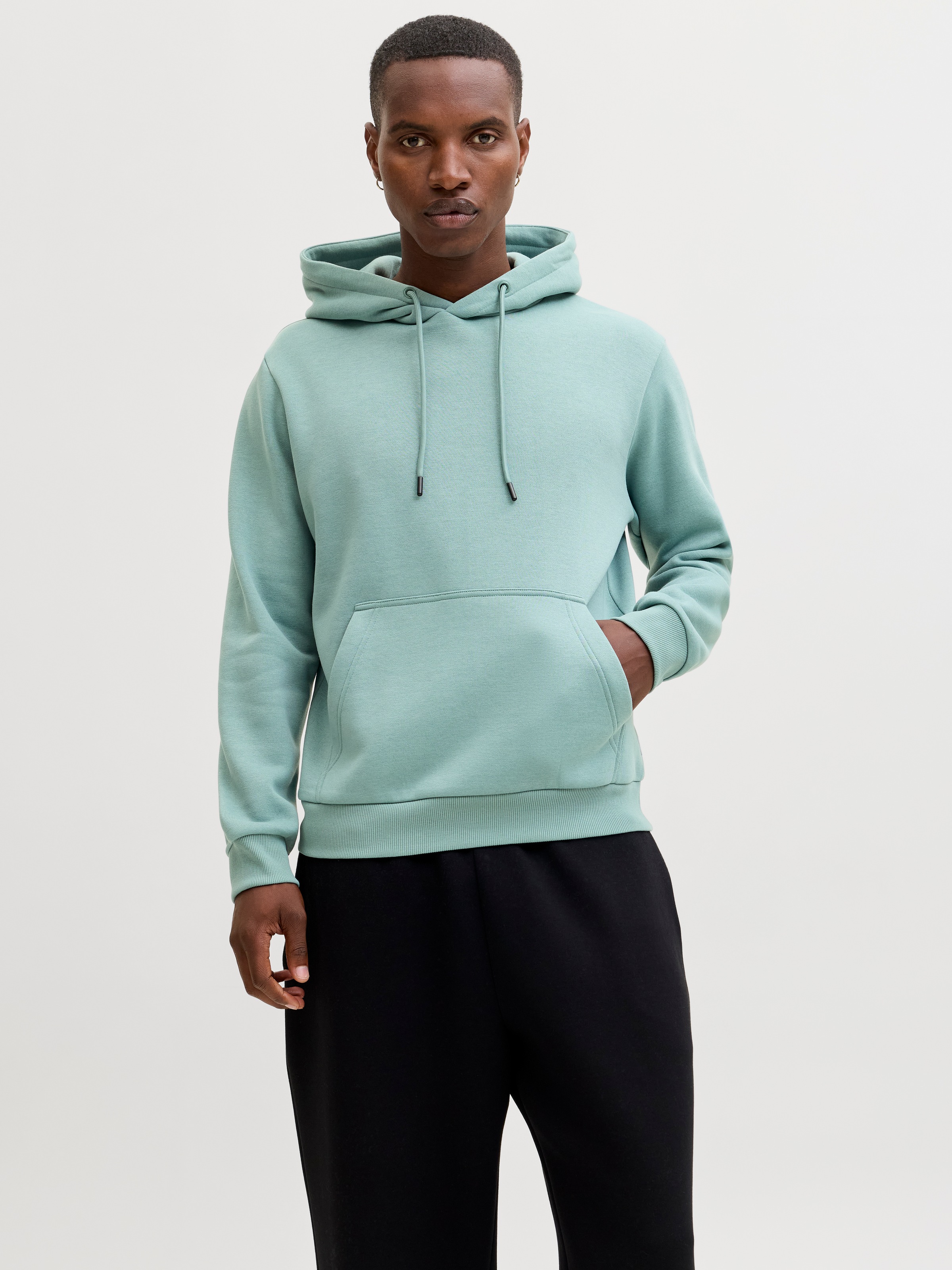 Image of Jack & Jones Kapuzensweatshirt "JJEBRADLEY SWEAT HOOD NOOS", Materialmix, relaxed fit