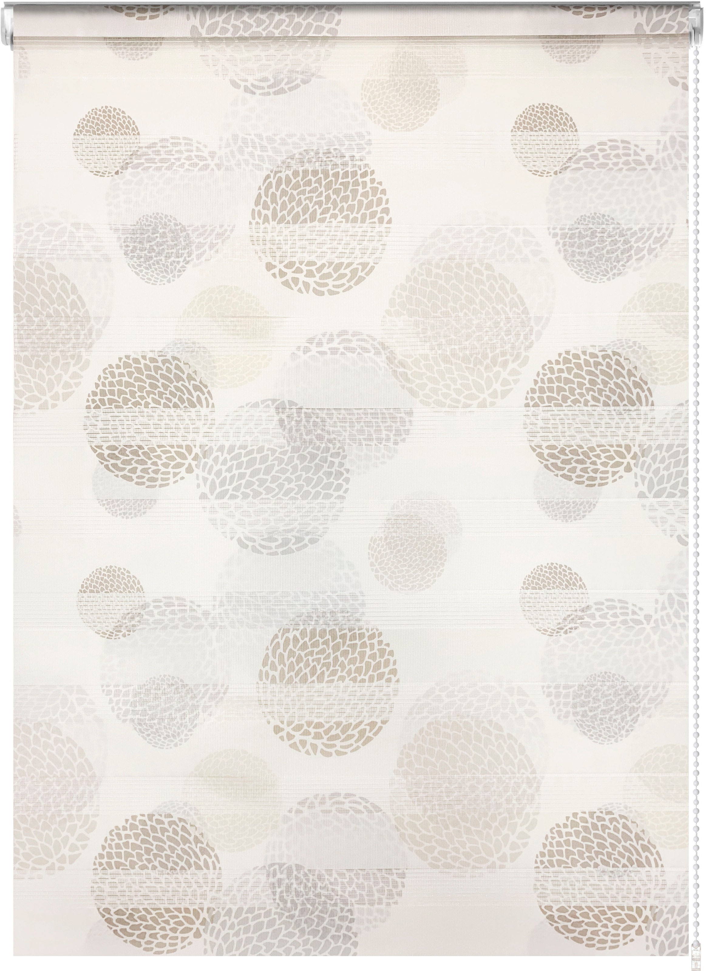 Image of my home Doppelrollo »Belem«, Lichtschutz, ohne Bohren, freihängend, im Fixmass, Klemmfix, Kreise, bedruckt, Klemmträger bei Ackermann Versand Schweiz