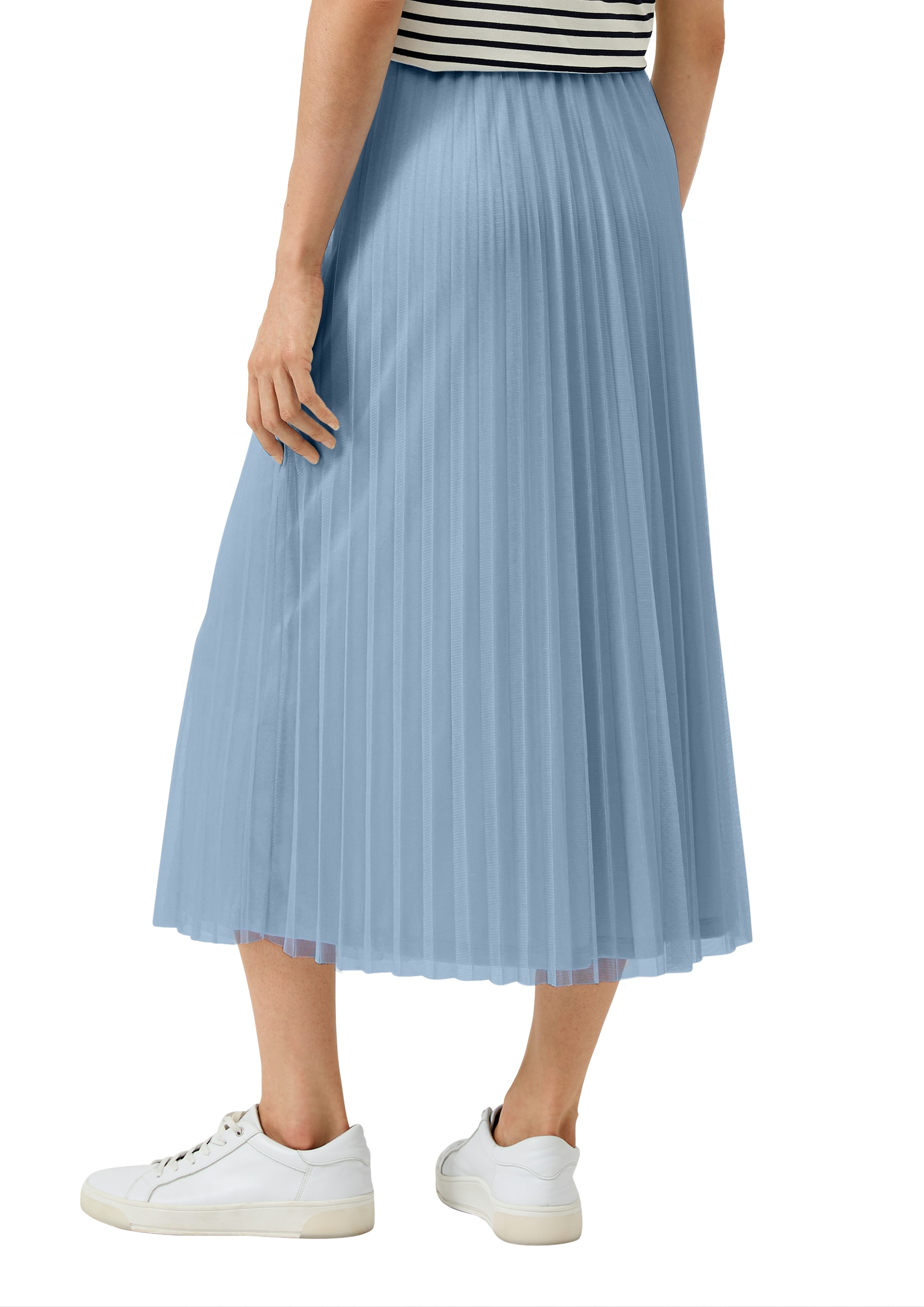 s.Oliver BLACK LABEL Jupe midi mit Falten und Gummibund