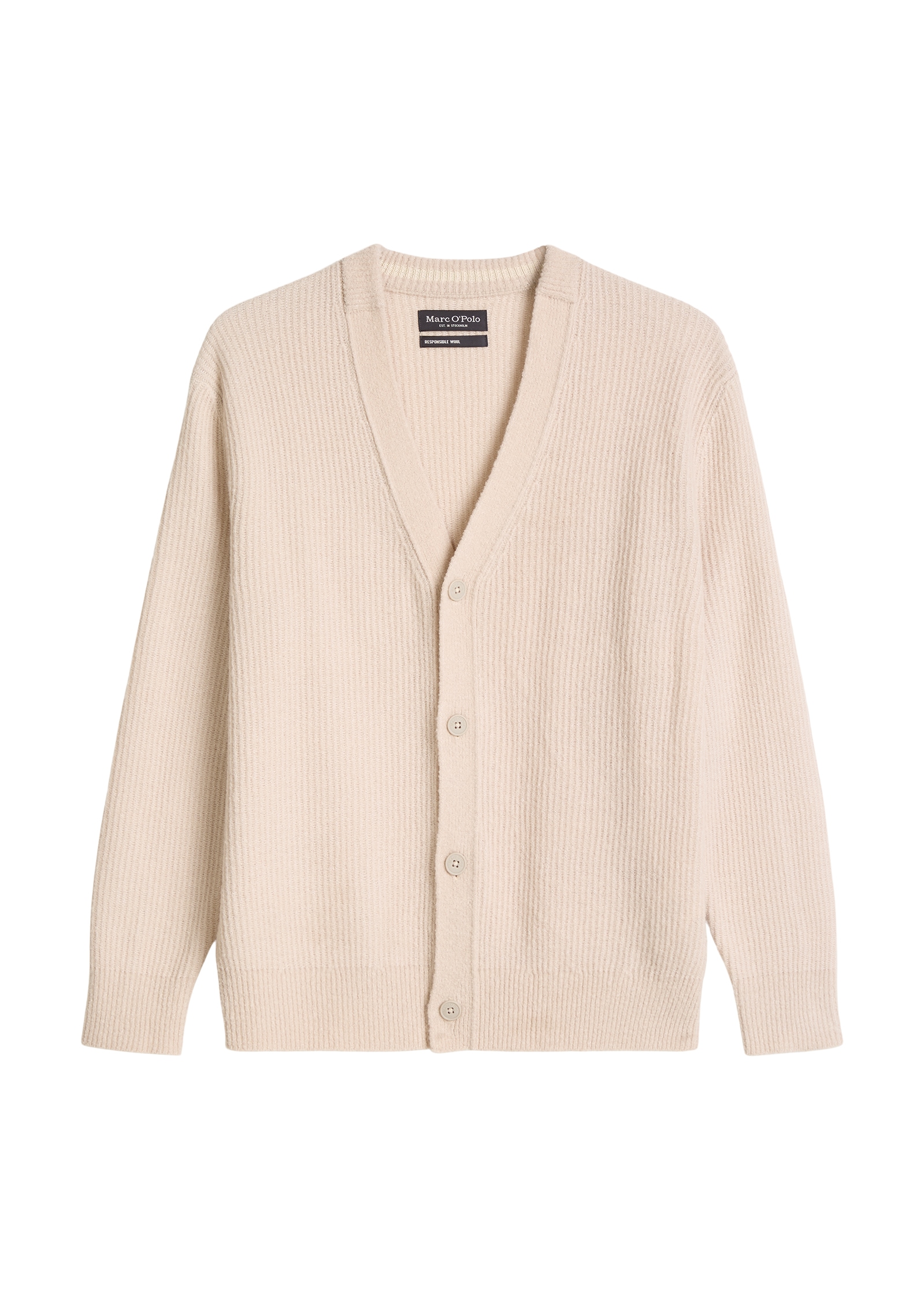 Marc O'Polo Veste en tricot coupe régulière en mélange de laine vierge douce