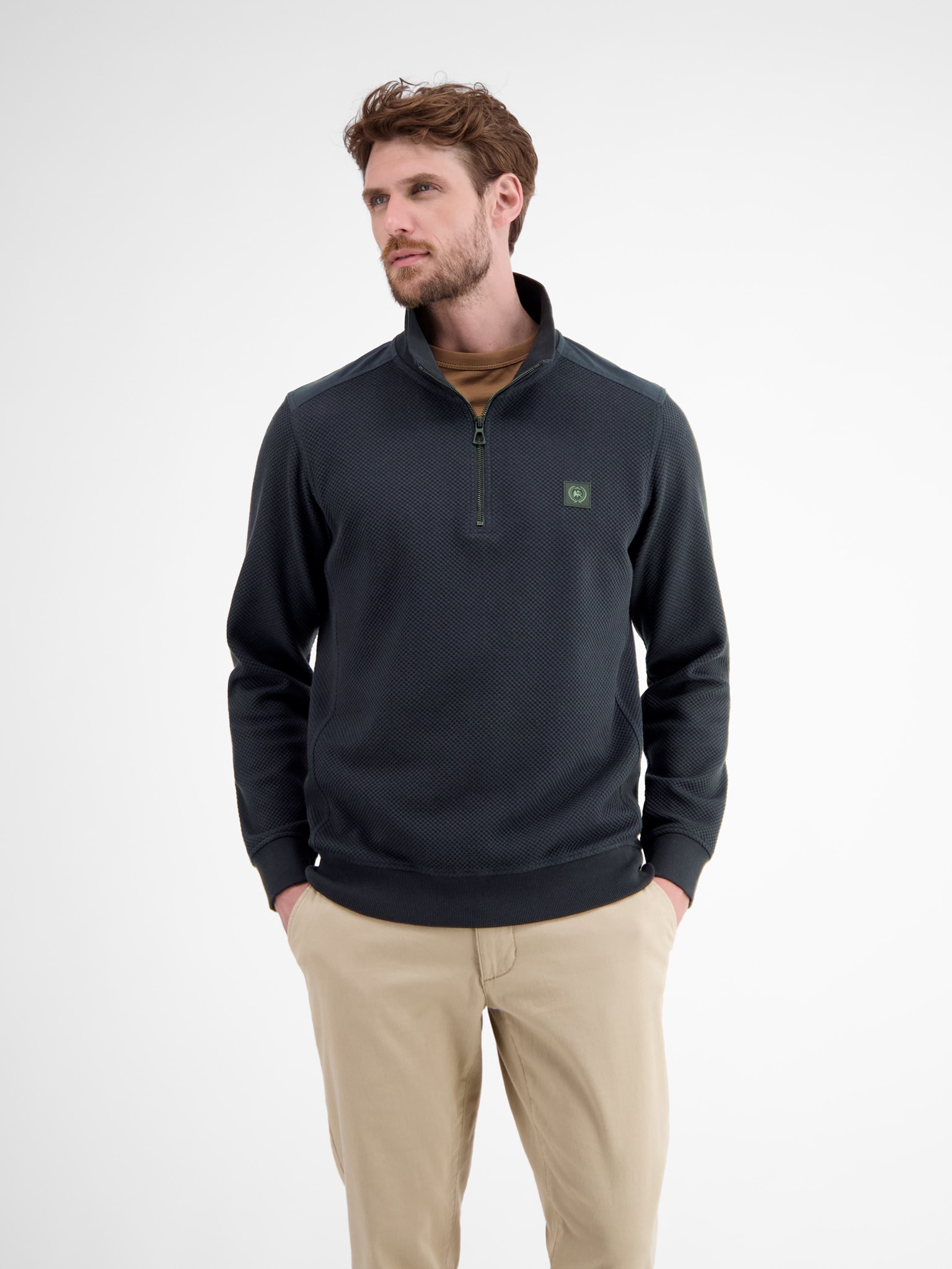 Image of LERROS Sweatshirt, mit Logo Stickerei