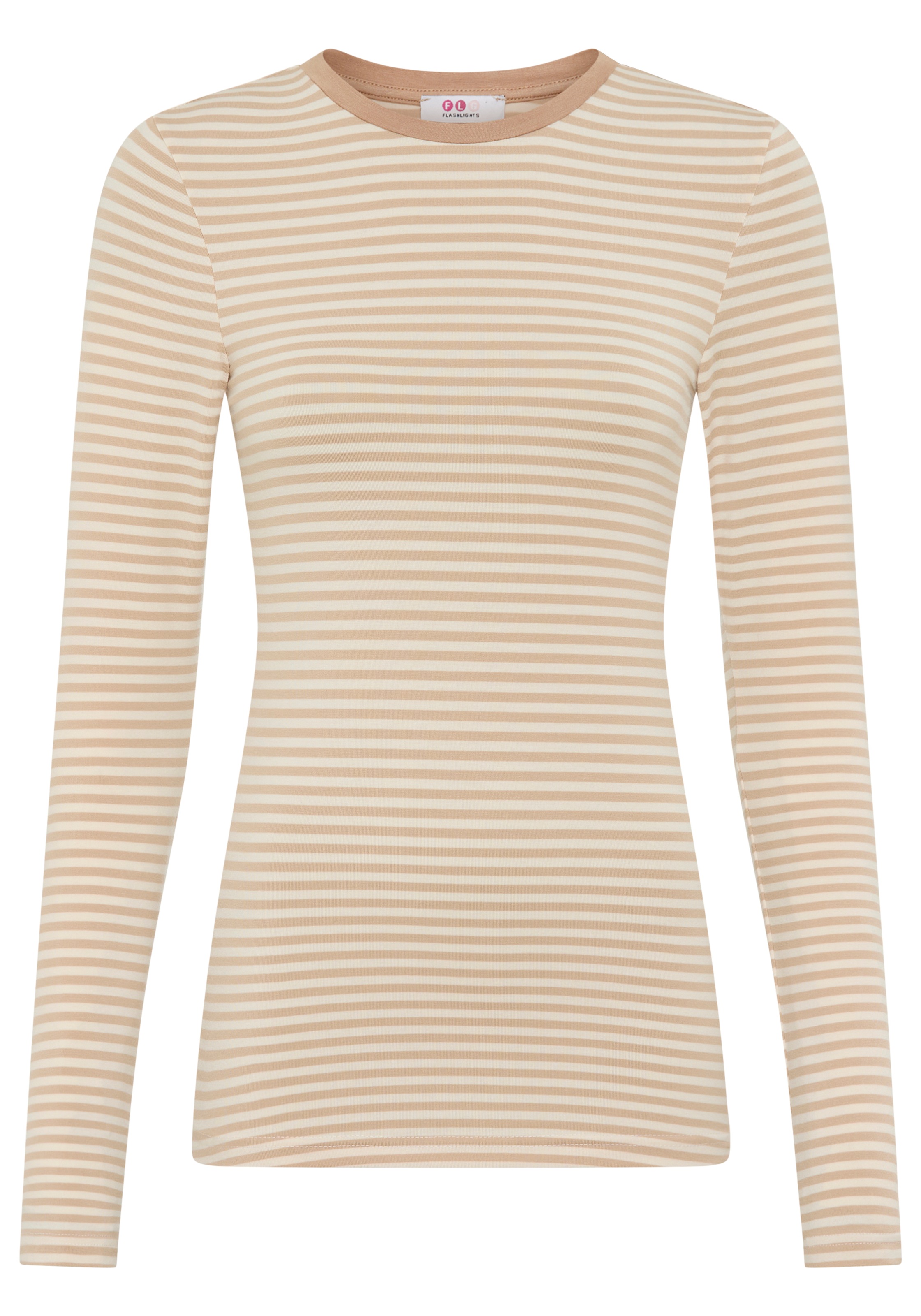 Flashlights Longsleeve hüftlange Schnittform, mit Rundhalsausschnitt, gestreifte Optik