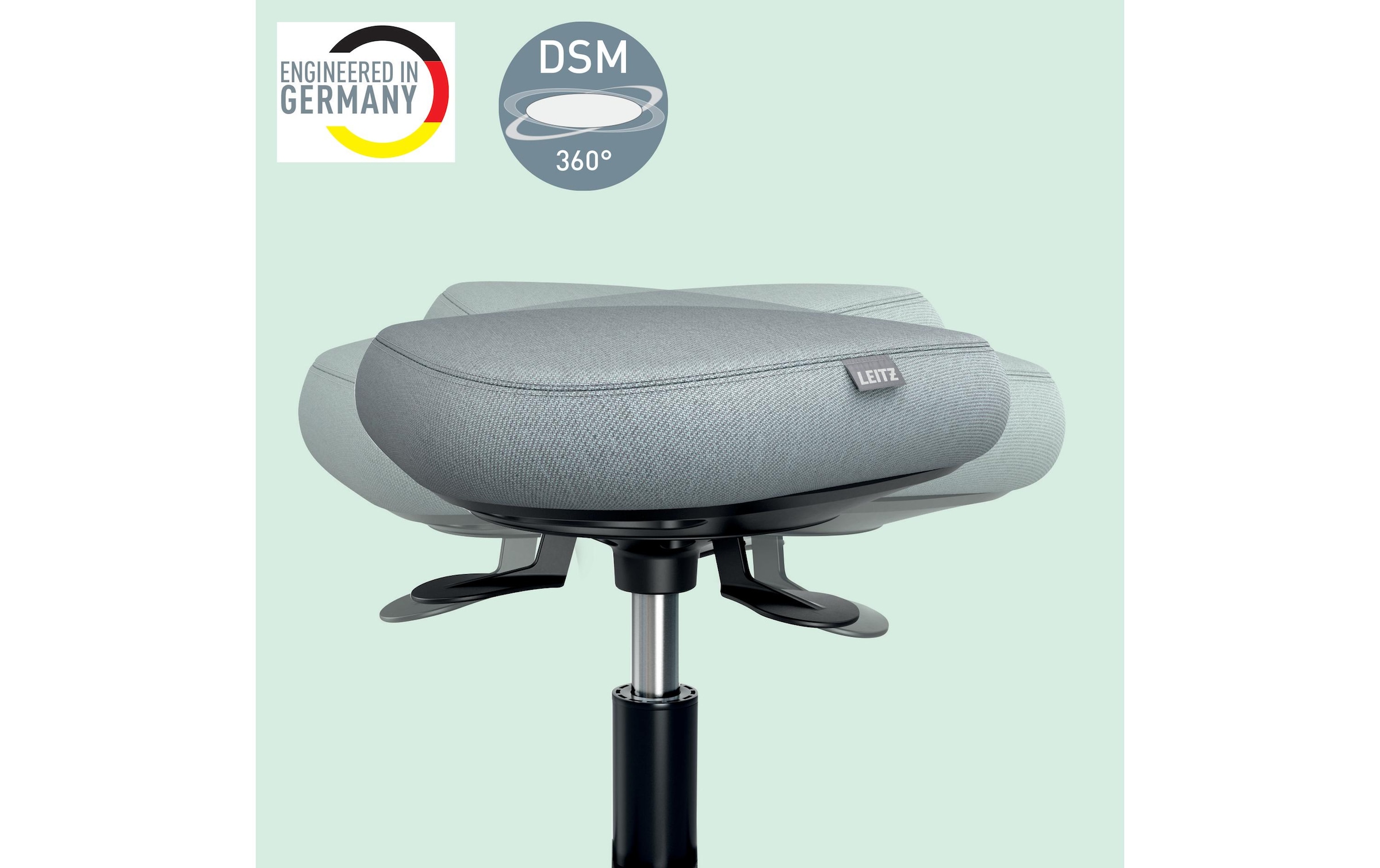 LEITZ Arbeitshocker »Ergonomischer Activ mit Rollen«