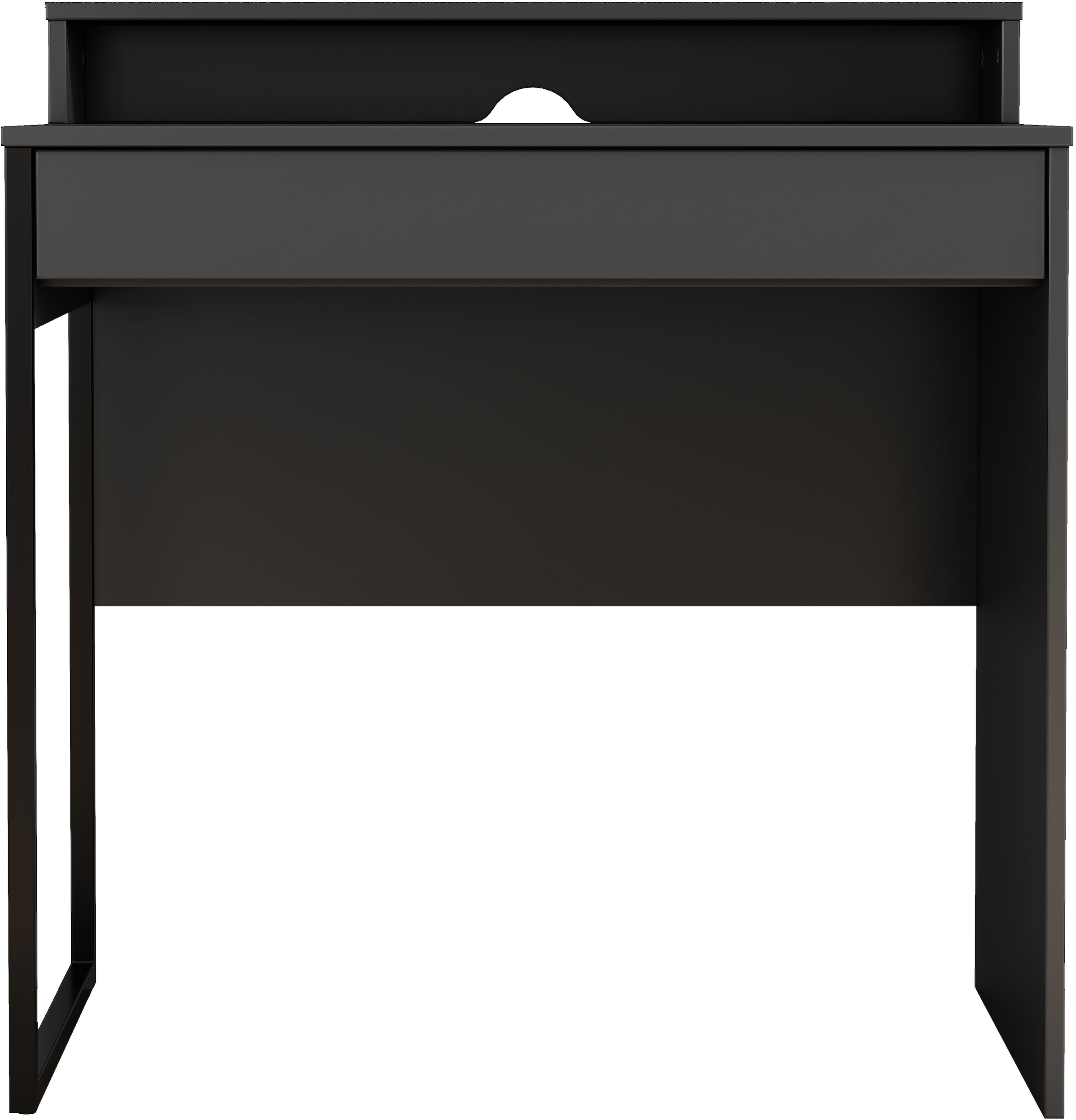 GOODproduct Schreibtisch »Moid, Computertisch in modernem Design« Breite 80 cm, mit Schublade, Kabeldurchlass & Metallkufe