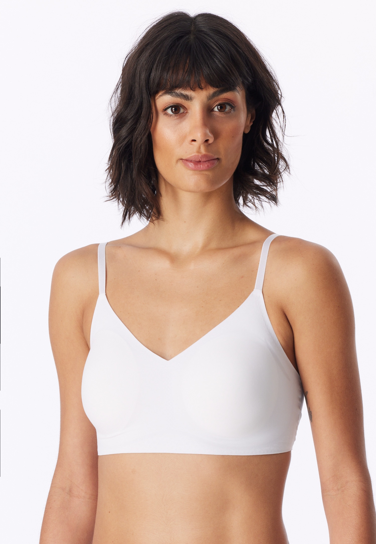 Schiesser Bustier »Invisible Soft« microfibre, coussinets amovibles, encolure en V, finitions laser cut