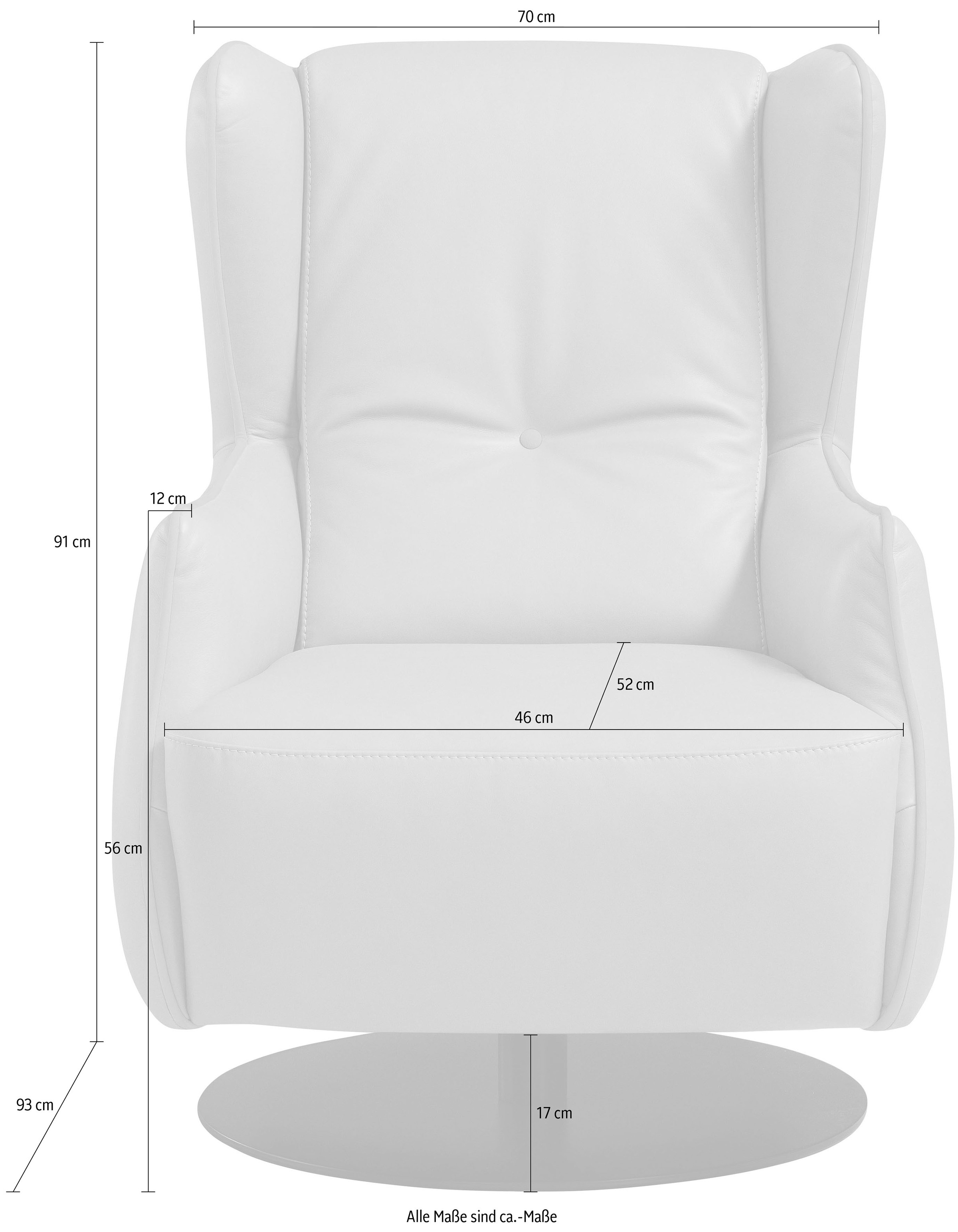 Egoitaliano Sessel »Randy Hochlehnsessel, Designsessel, Clubsessel, Ohrensessel«, Drehsessel, Relaxsessel, kompakte Stellmasse, bequem