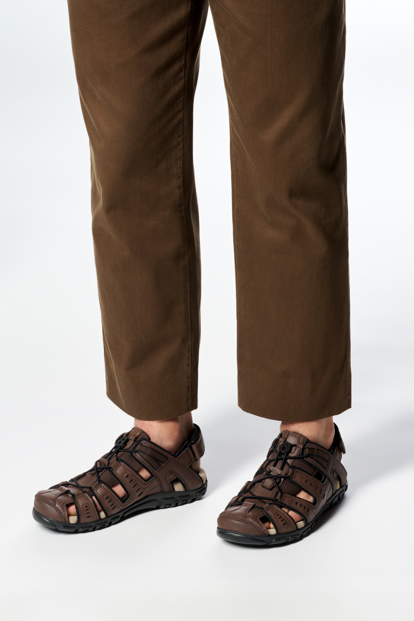 Geox Sandale »UOMO SANDAL STRADA C«  , Sommerschuh, Klettschuh, Outdoorsandale, mit Lederfussbett