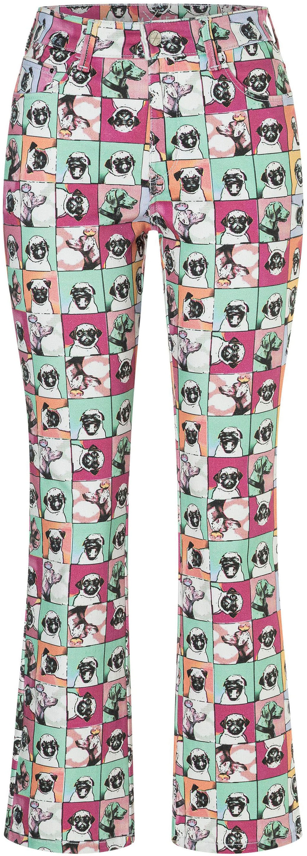 Image of MAC High-waist-Jeans "DREAM KICK" mit Allover-Print