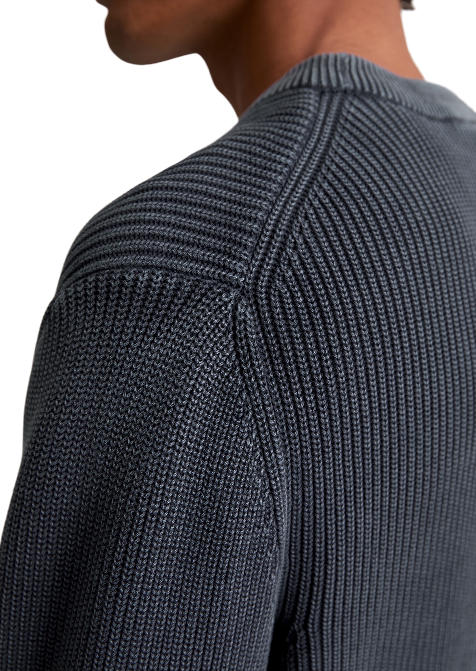 Marc O'Polo DENIM Pull à col rond »loose fit mit speziellem Farbeffekt«