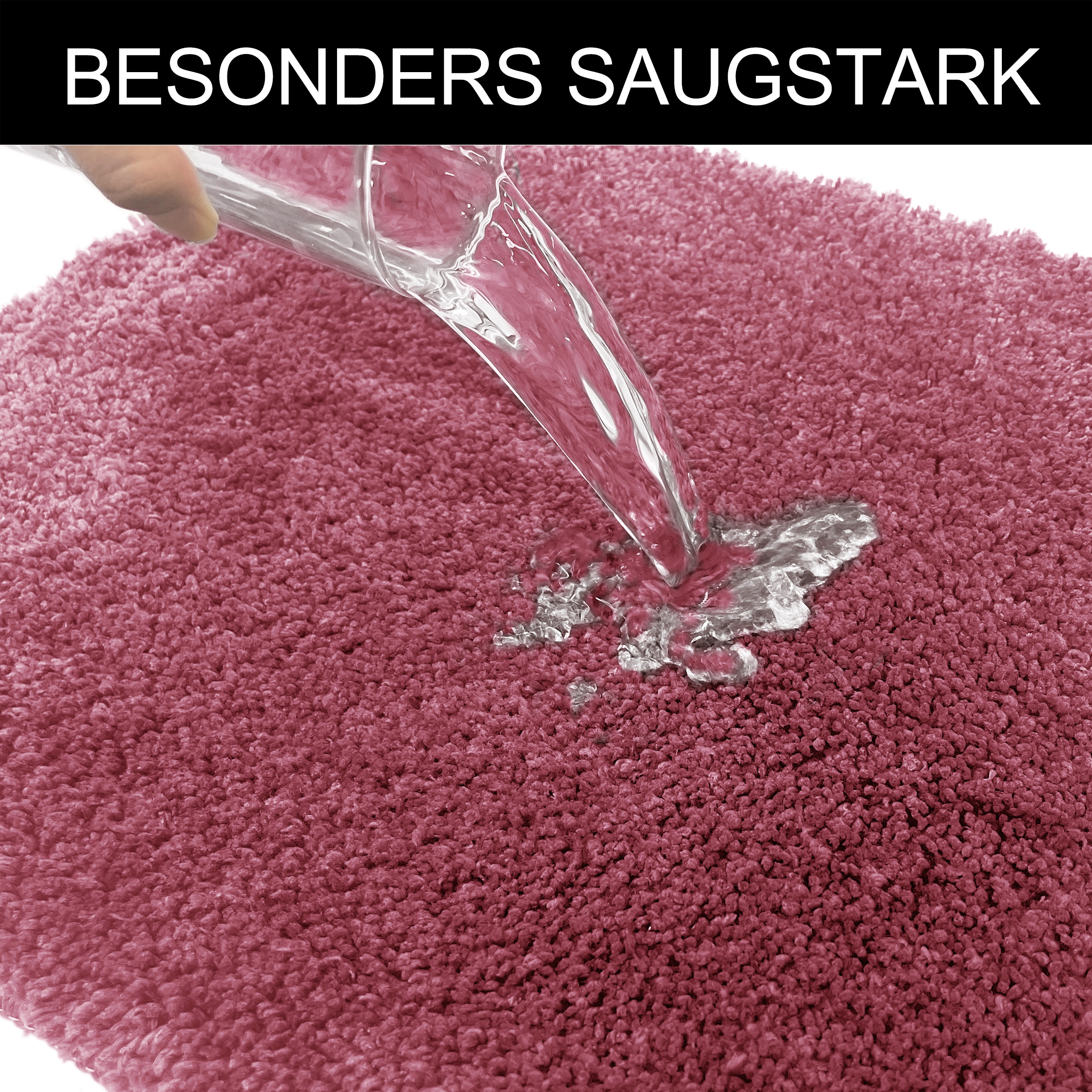 GOODproduct Tapis de bain »Inga, Badezimmer Teppich, Badvorleger« Höhe 20 mm Badteppich, unifarben, weich, als halbrund und rechteckig erhältlich