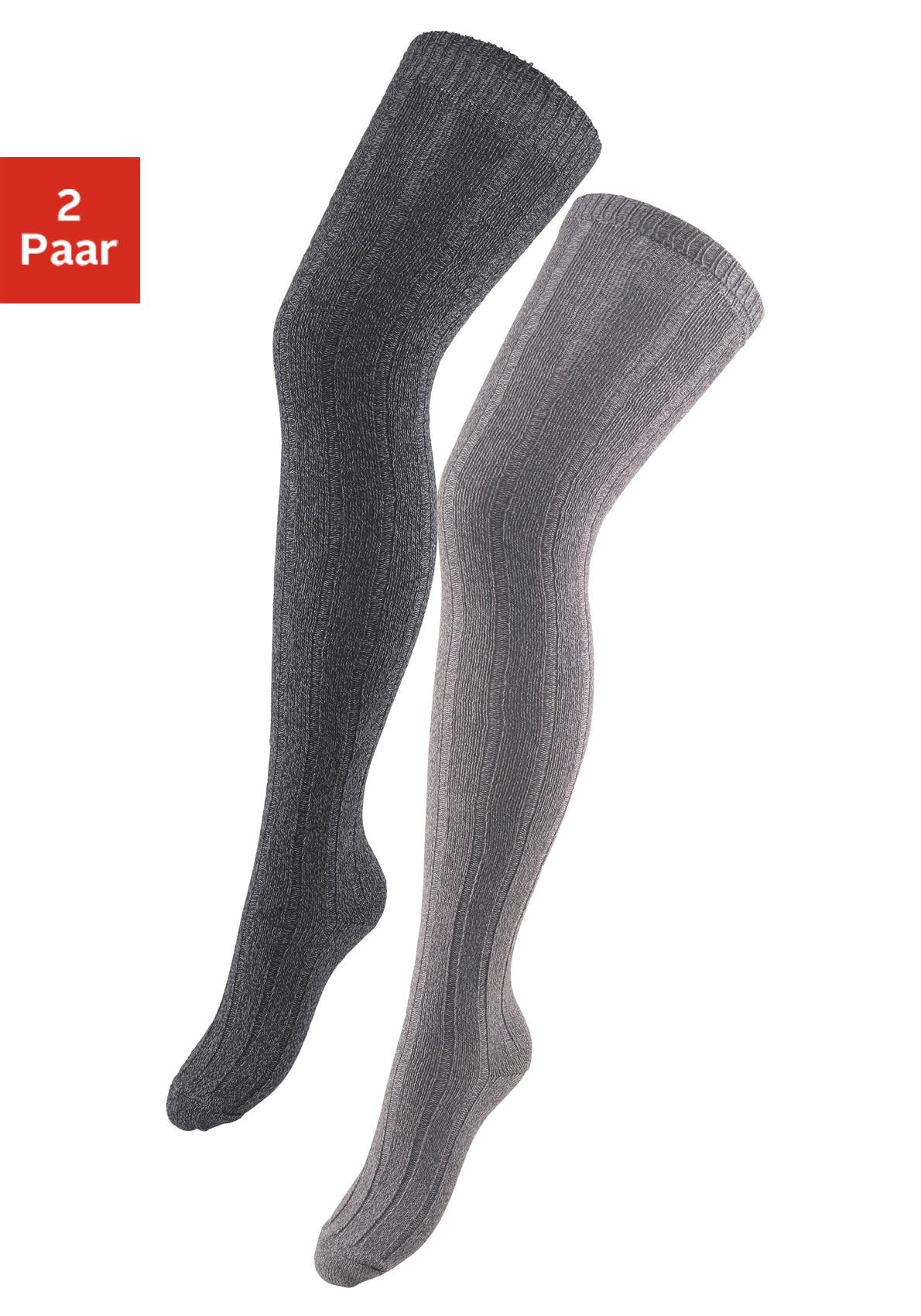 Lavana Overknees, (Set, 2 Paar), in Melangequalität