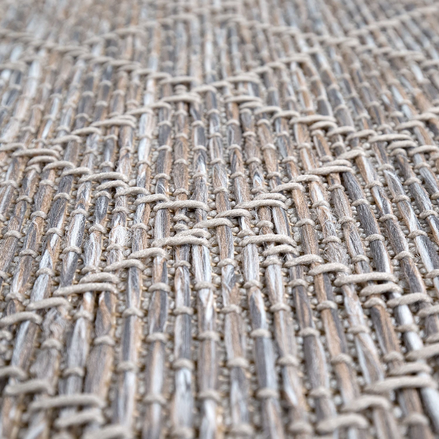 Paco Home Teppich »Vancouver 163«, rund, Flachgewebe, Rauten Muster, meliert, Bordüre, Outdoor geeignet