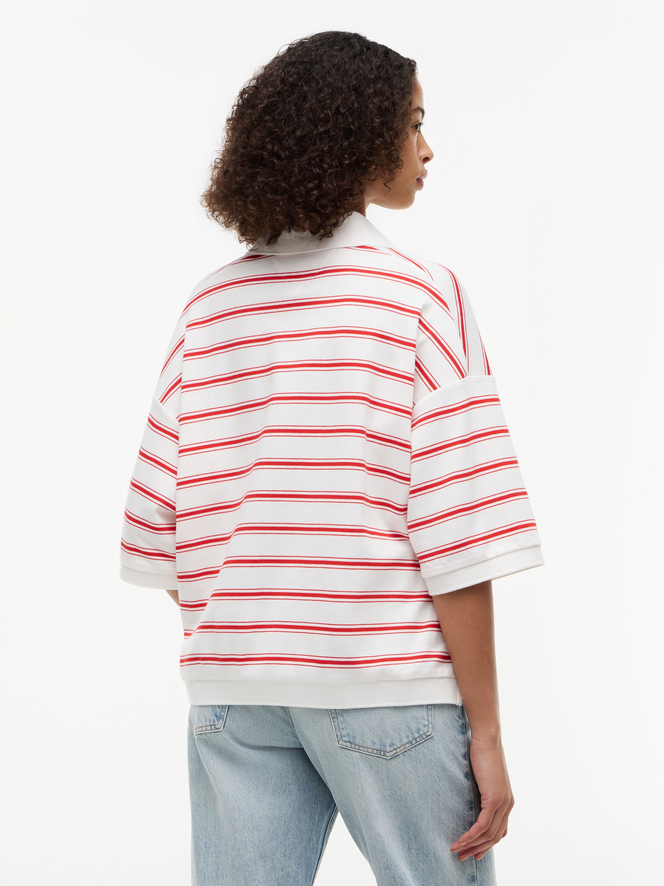 Tommy Hilfiger Polo »MULTISTP OVERSIZED SS POLO« Baumwolle, oversize