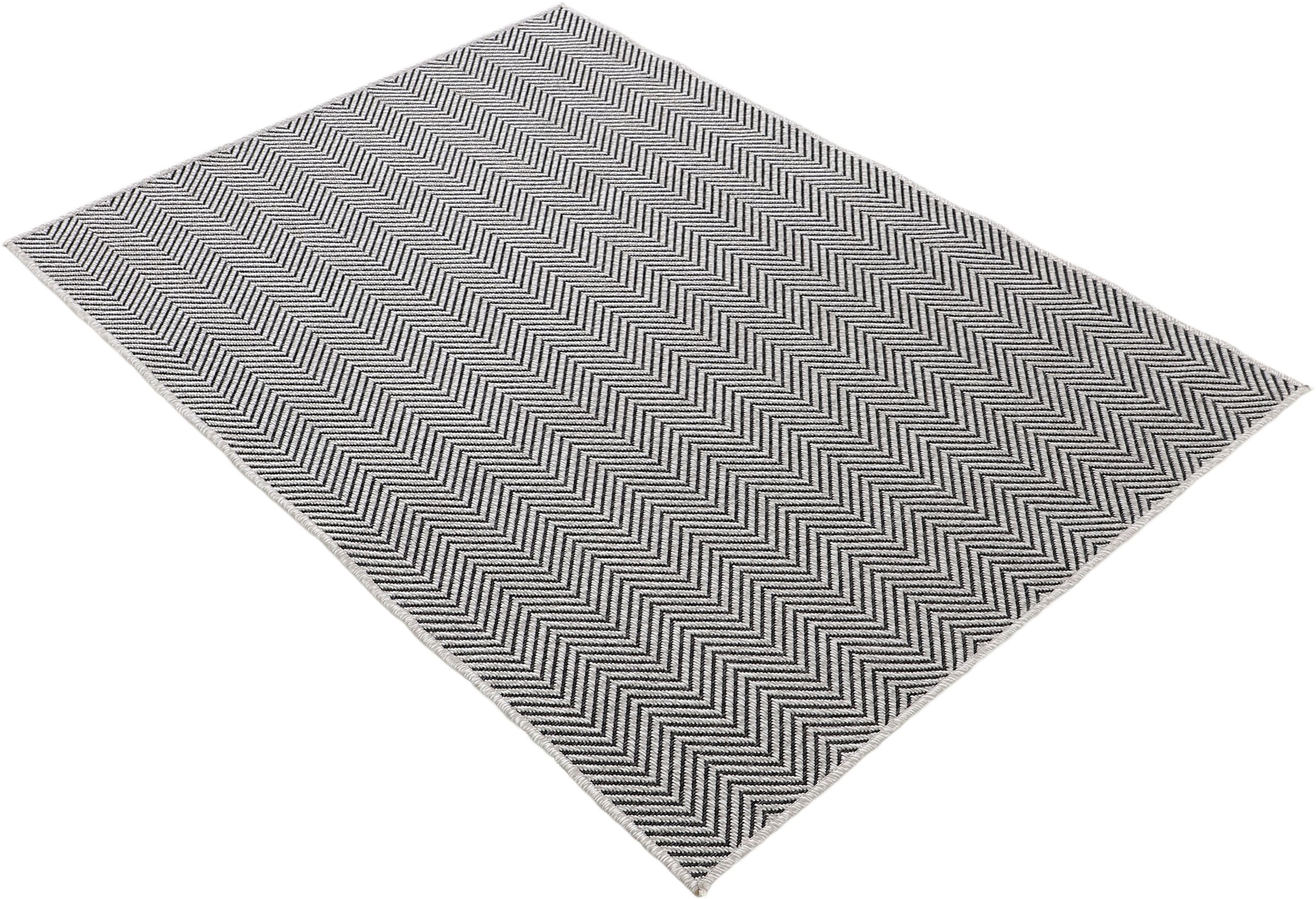 carpetfine Teppich »Boho 106«, rechteckig, 4 mm Höhe, robustes Flachgewebe, Sisal Optik, UV-beständig, Aussenbereich