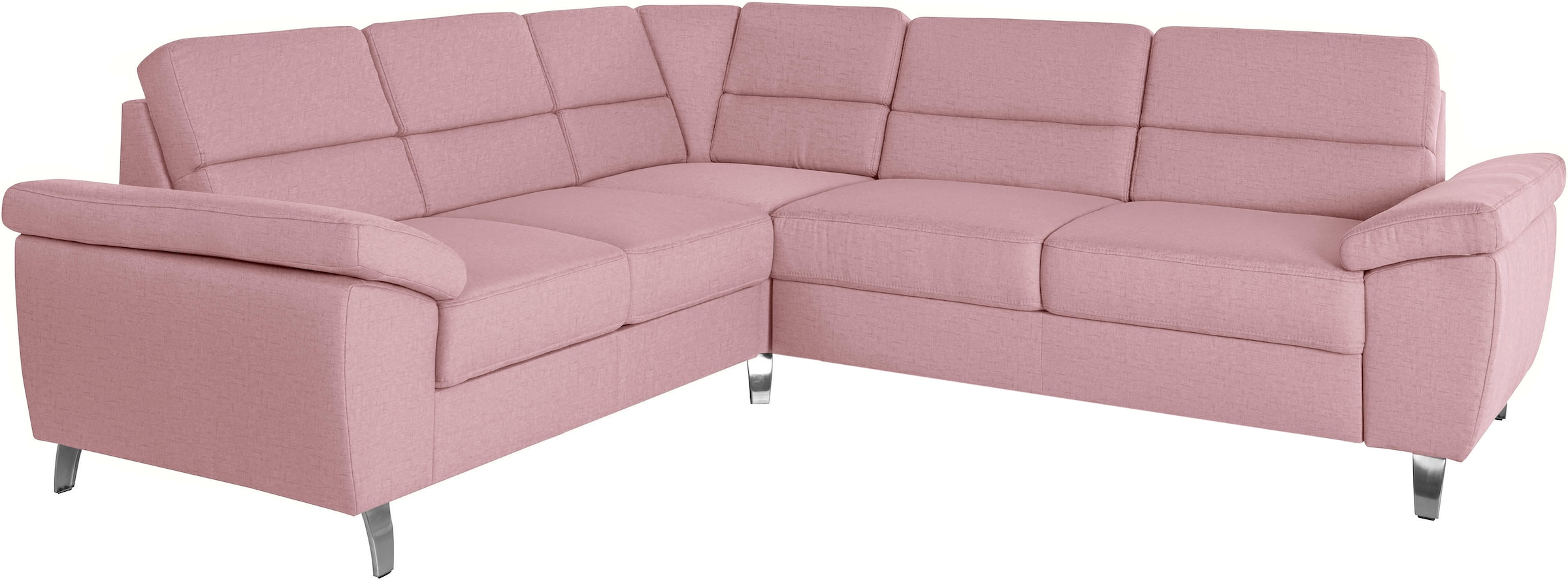 sit&more Canapé d'angle »Sorano L-Form« au choix avec fonction lit et relaxation, incl. coffre de rangement