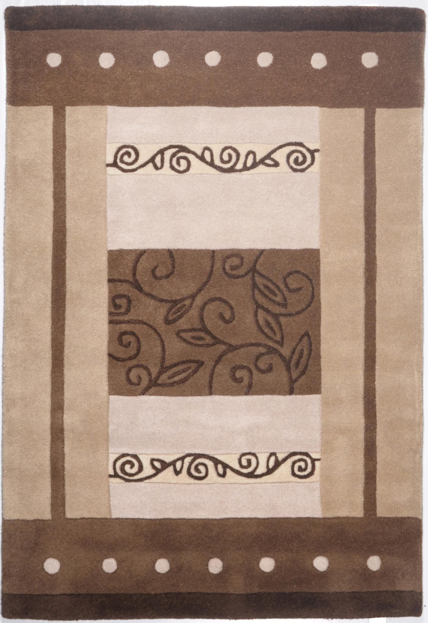 THEKO Tapis en laine »Hawai 3205« Rectangulaire 14 mm Höhe reine Wolle, modernes Design, ideal im Wohnzimmer & Schlafzimmer