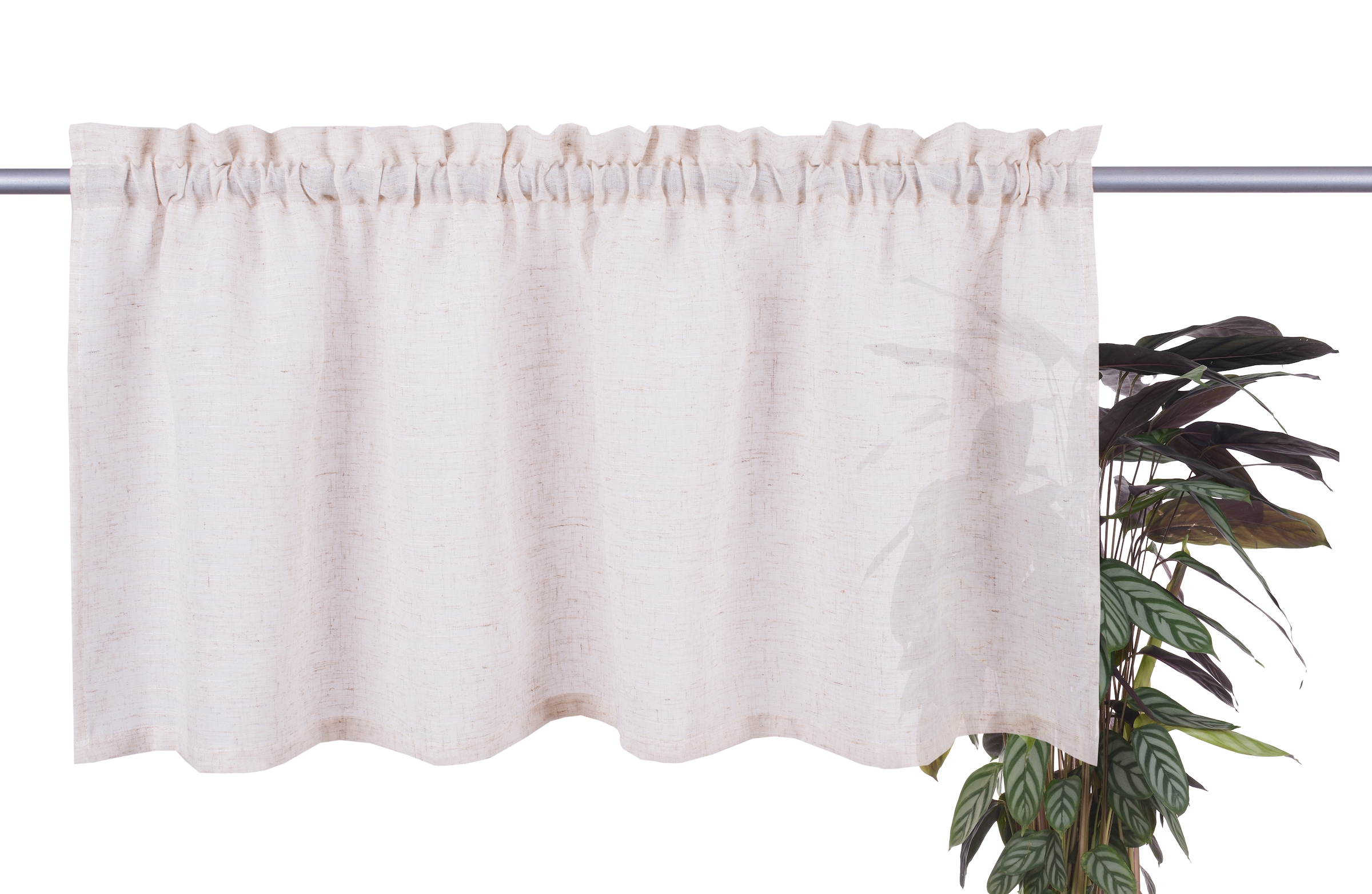 GOODproduct Scheibengardine »Louvelle« Stangendurchzug 1 Stk. tlg. Leinenoptik, Scheibengardine, modern, basic