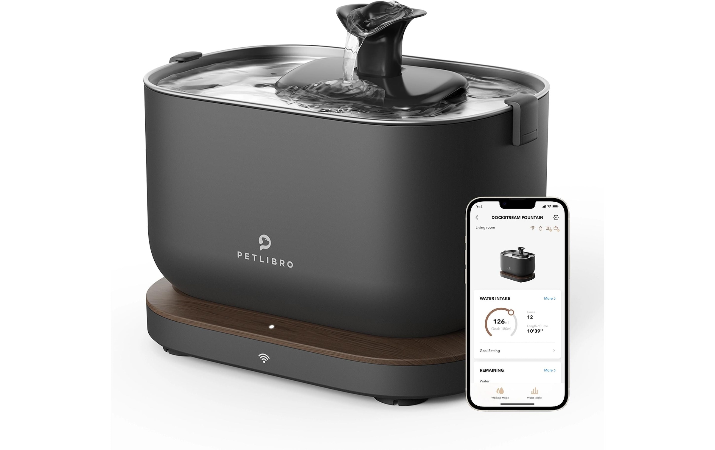   Trinkbrunnen »Petlibro Dockstream« Intelligenter Trinkbrunnen mit App-Steuerung für Haustiere