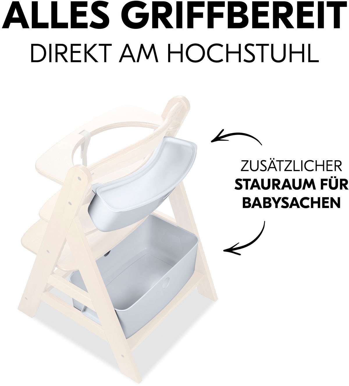 Hauck Boîte de rangement »Alpha Box Set, white« für Hochstühle