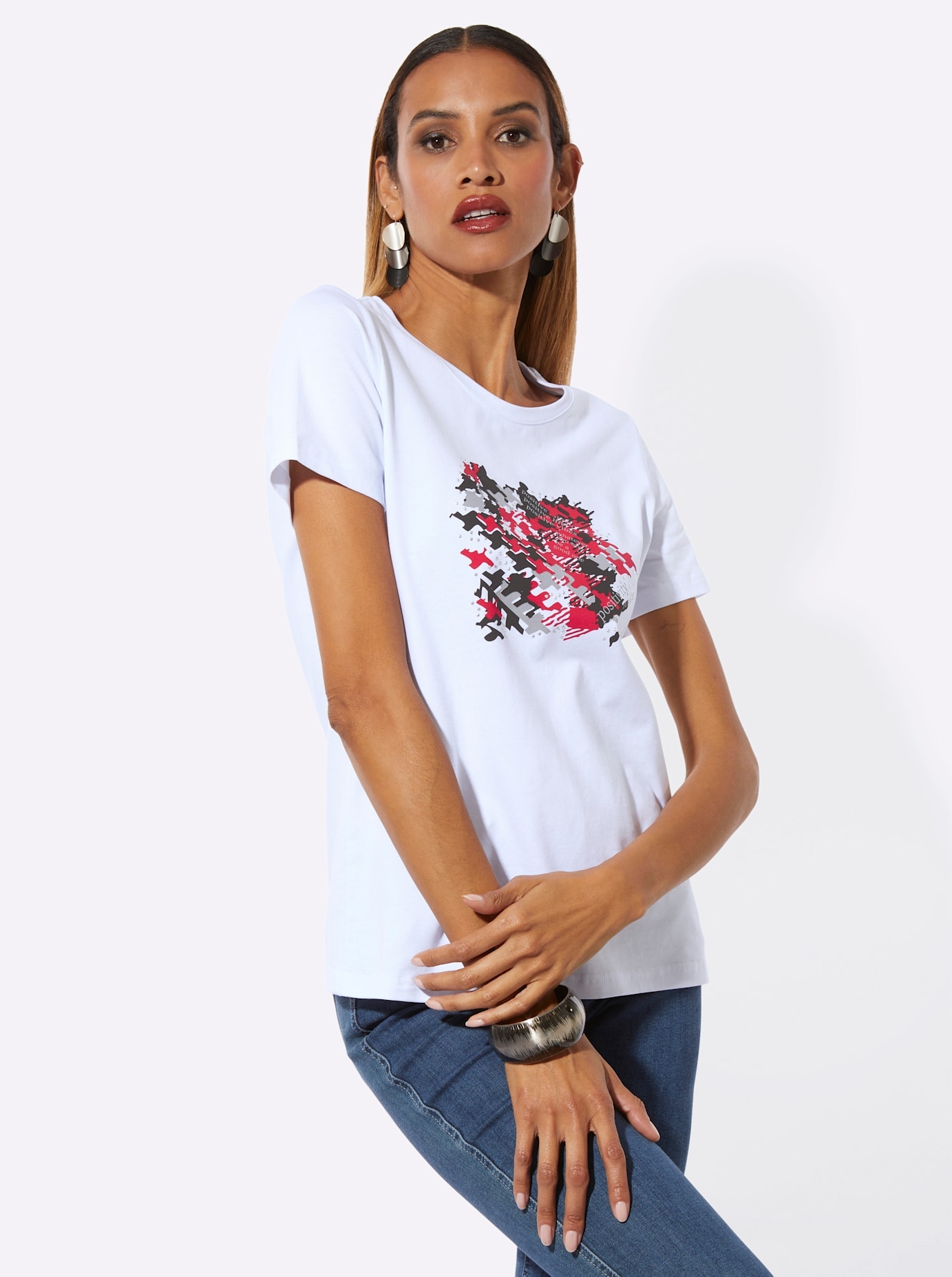 creation L Kurzarmshirt »Shirt« 1 tlg.