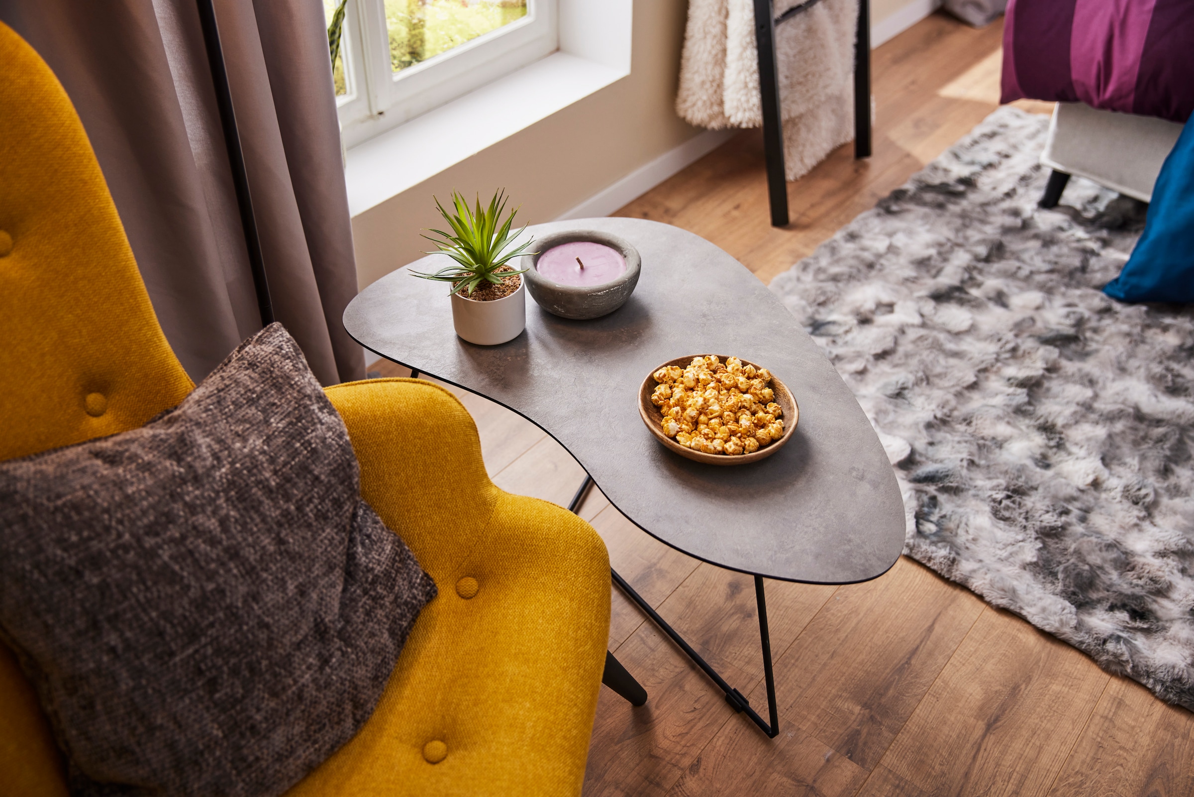 HELA Couchtisch »PISA« Set, 2 Stk. tlg. 2er Set, Platten in Nierenform, gefräst, Schweizer Kante