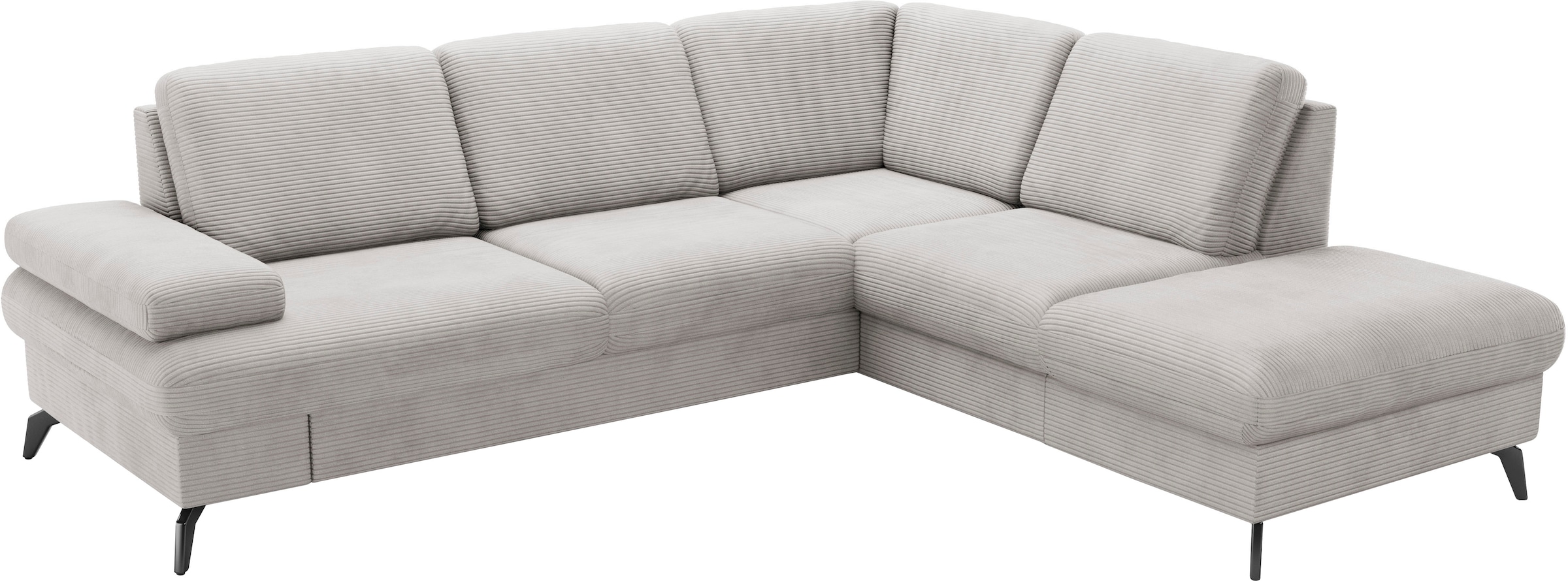 sit&more Ecksofa »Morris Jubi L-Form«, inkl. Armteilfunktion und 1 Zierkissen, wahlweise mit Bettfunktion