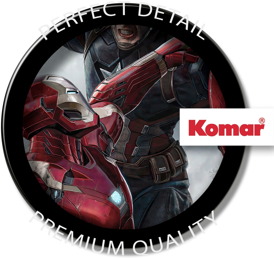 Komar Leinwandbild »Captain America vs. Iron Man - Grösse 30 x 30 cm«, Disney, (1 St., 30 x 30 cm (Breite x Höhe), Keilrahmenbild mit Echtholzrahmen, Kinderzimmer