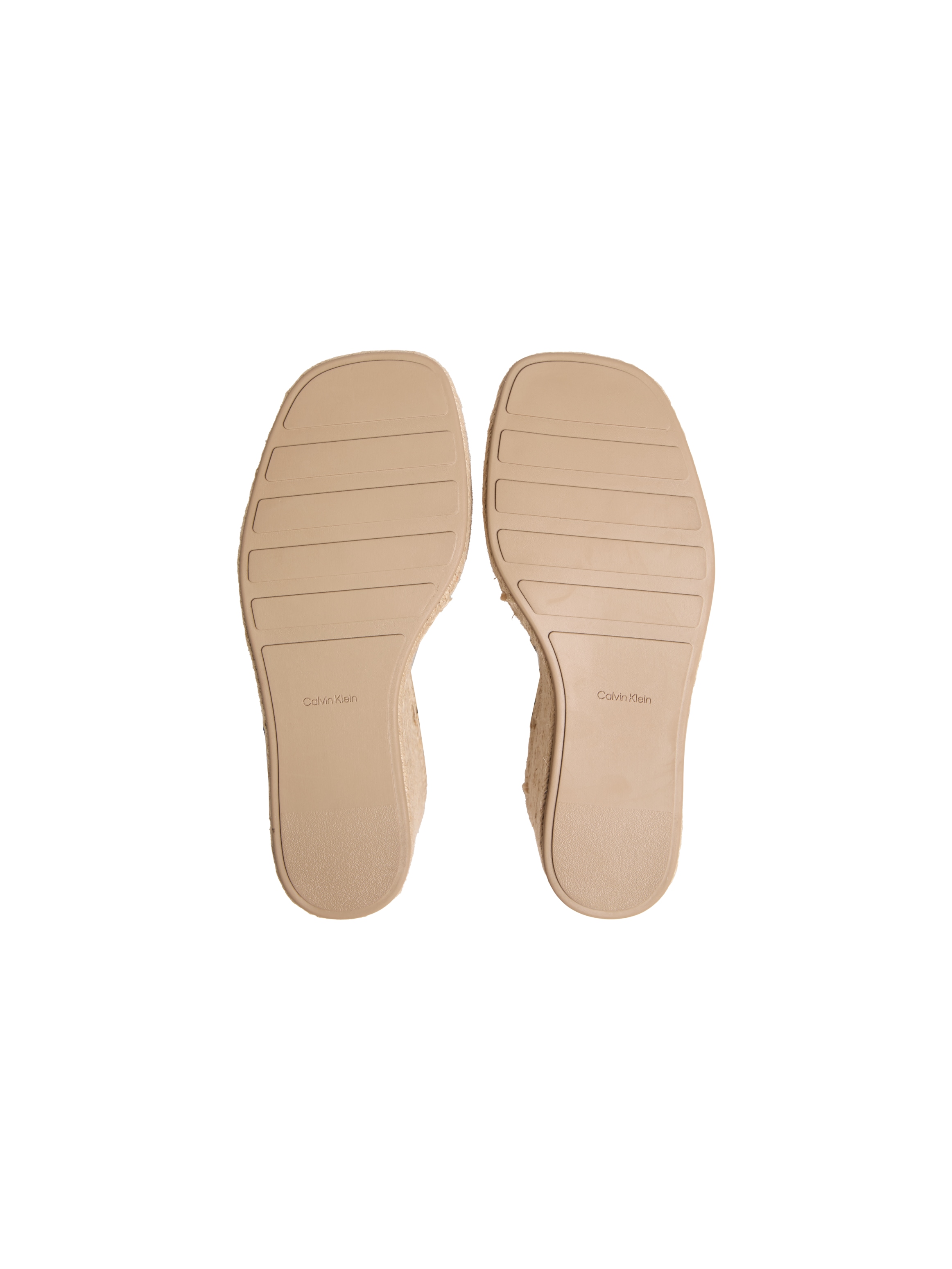 Calvin Klein Sandales compensées »WEDGE ESPAD 70 WEBBING LTH«  Sandale d'été à plateforme, talon compensé, avec garniture en raphia