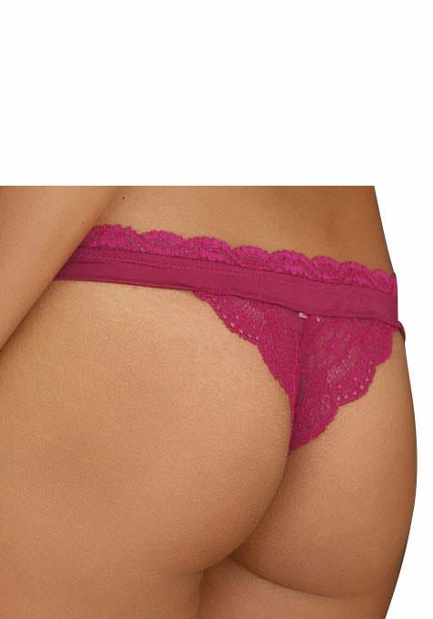 LASCANA String »Premium Dessous« en dentelle délicate avec petit nœud décoratif et accessoire