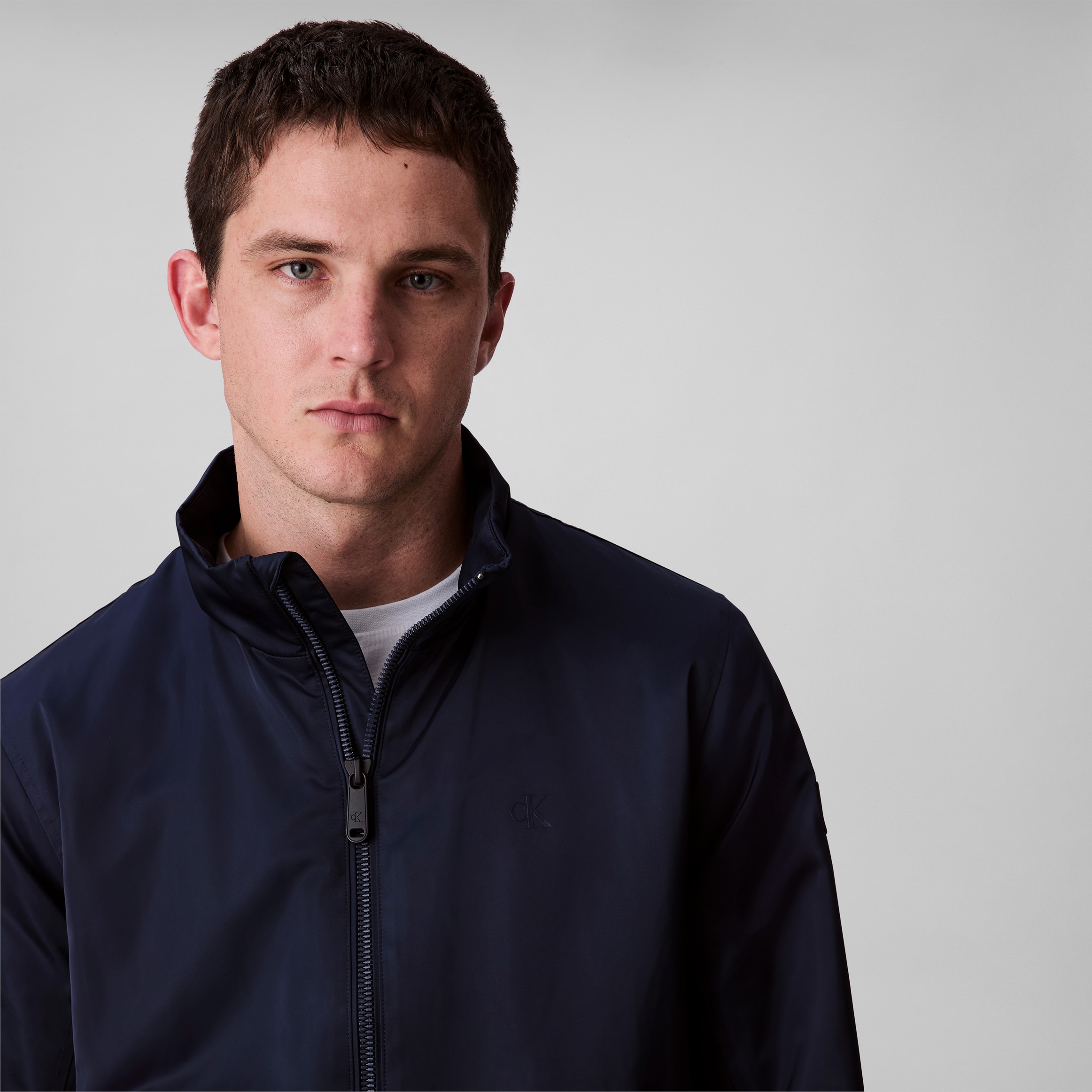 Calvin Klein Jeans Bomberjacke »LS PADDED HARRINGTON JACKET« ohne Kapuze Mit Rundhalsausschnitt mit Stehkragen