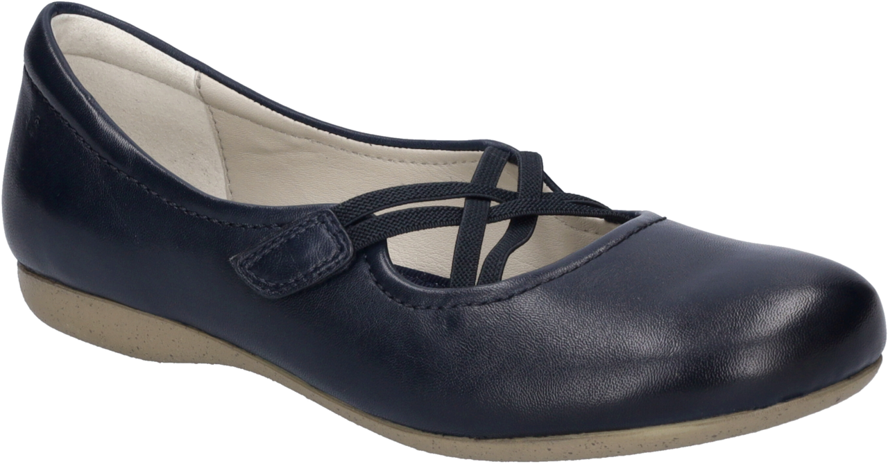 Image of Josef Seibel Riemchenballerina "Fiona 39" Festtagsschuh, Slipper, Komfortschuh mit überkreuztem Gummizug