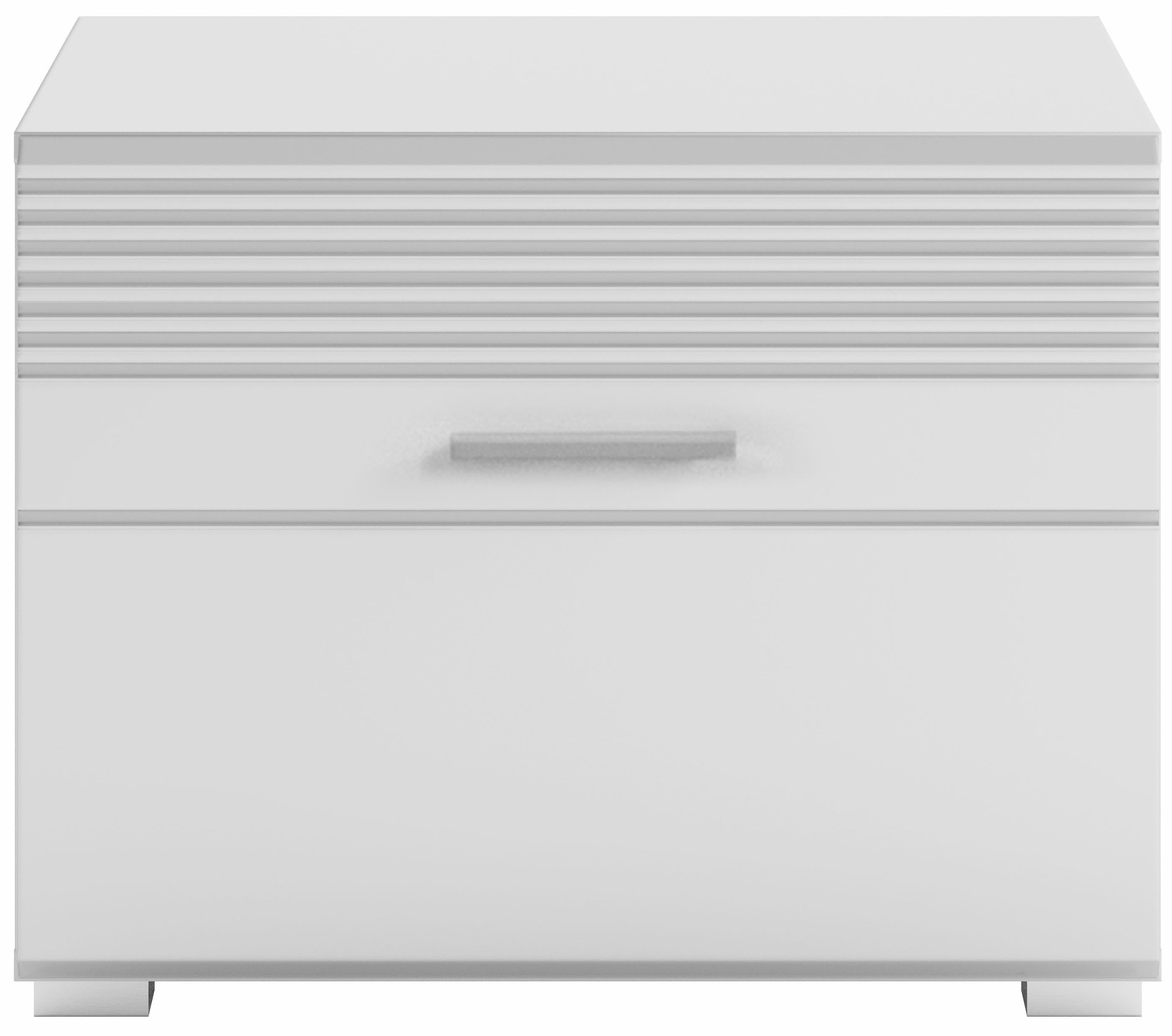 Image of Home affaire Sitzbank "Malmö, Breite 60 cm, 1 Tür, 2 Fächer, hochwertige MDF Front" Rillenfräsung, Bank, Schuhbank, Garderobenbank, Dielenbank
