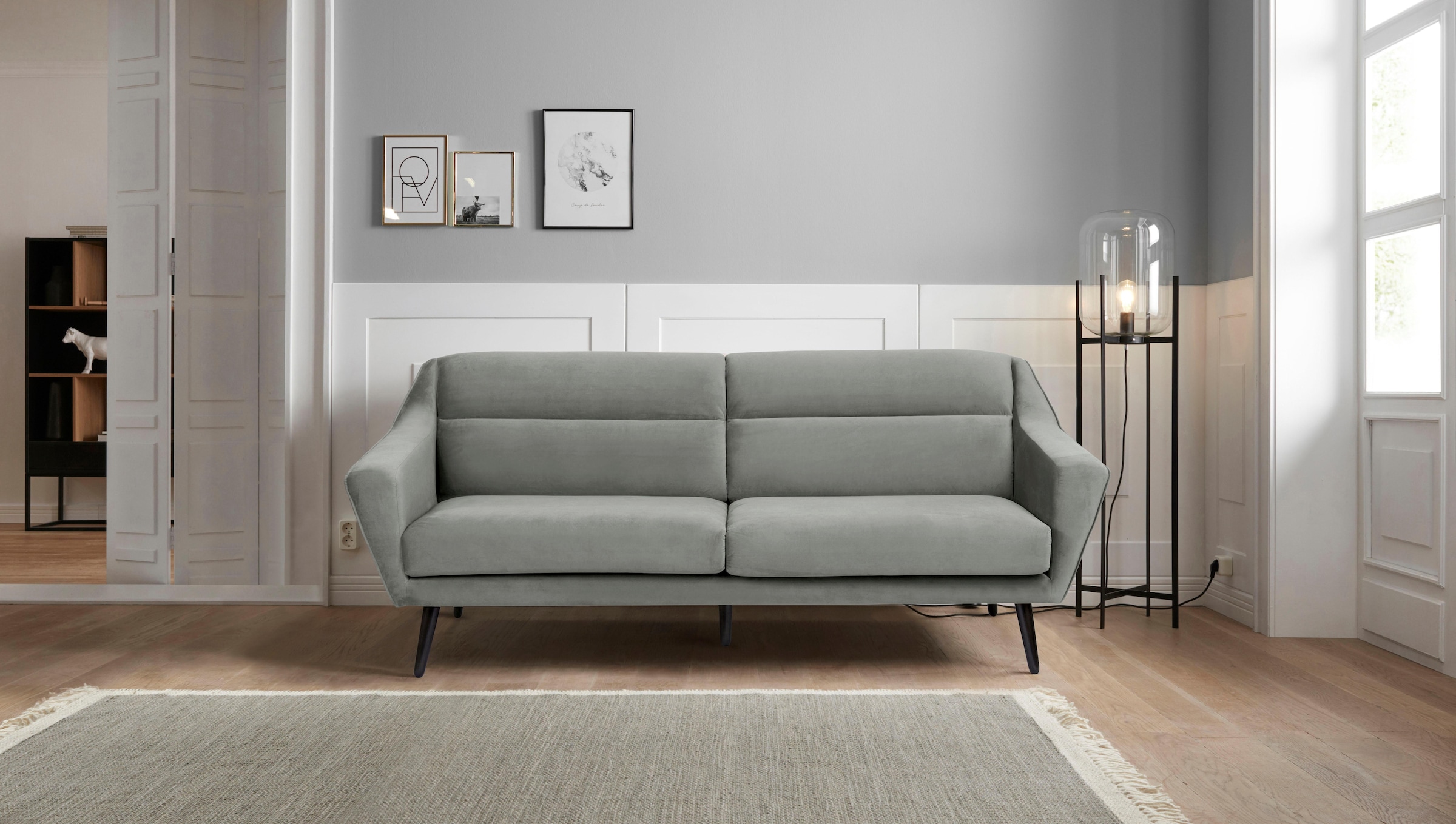 Image of andas 3-Sitzer »Bille«, mit Naht im Rückenkissen und Eiche-Beinen, Design by Morten Georgsen bei Ackermann Versand Schweiz