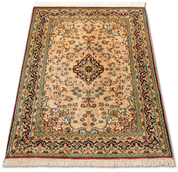 Image of morgenland Teppich »Kaschmir Seide Teppich handgeknüpft rosa«, rechteckig, 5 mm Höhe bei Ackermann Versand Schweiz