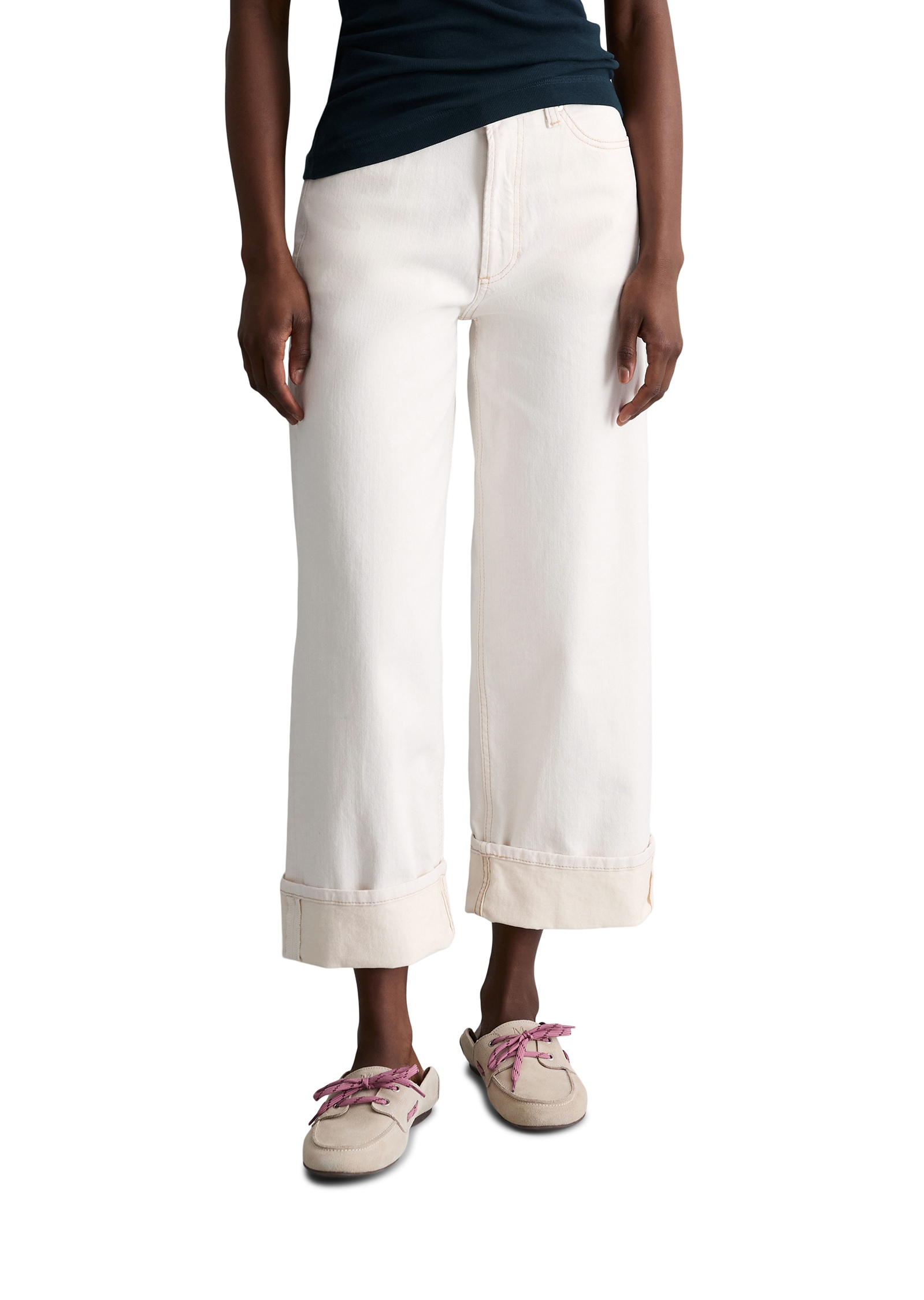 Image of Marc OPolo DENIM 7/8-Jeans Model Tomma wide aus hochwertigem Stretch-Denim, Hohe Taille