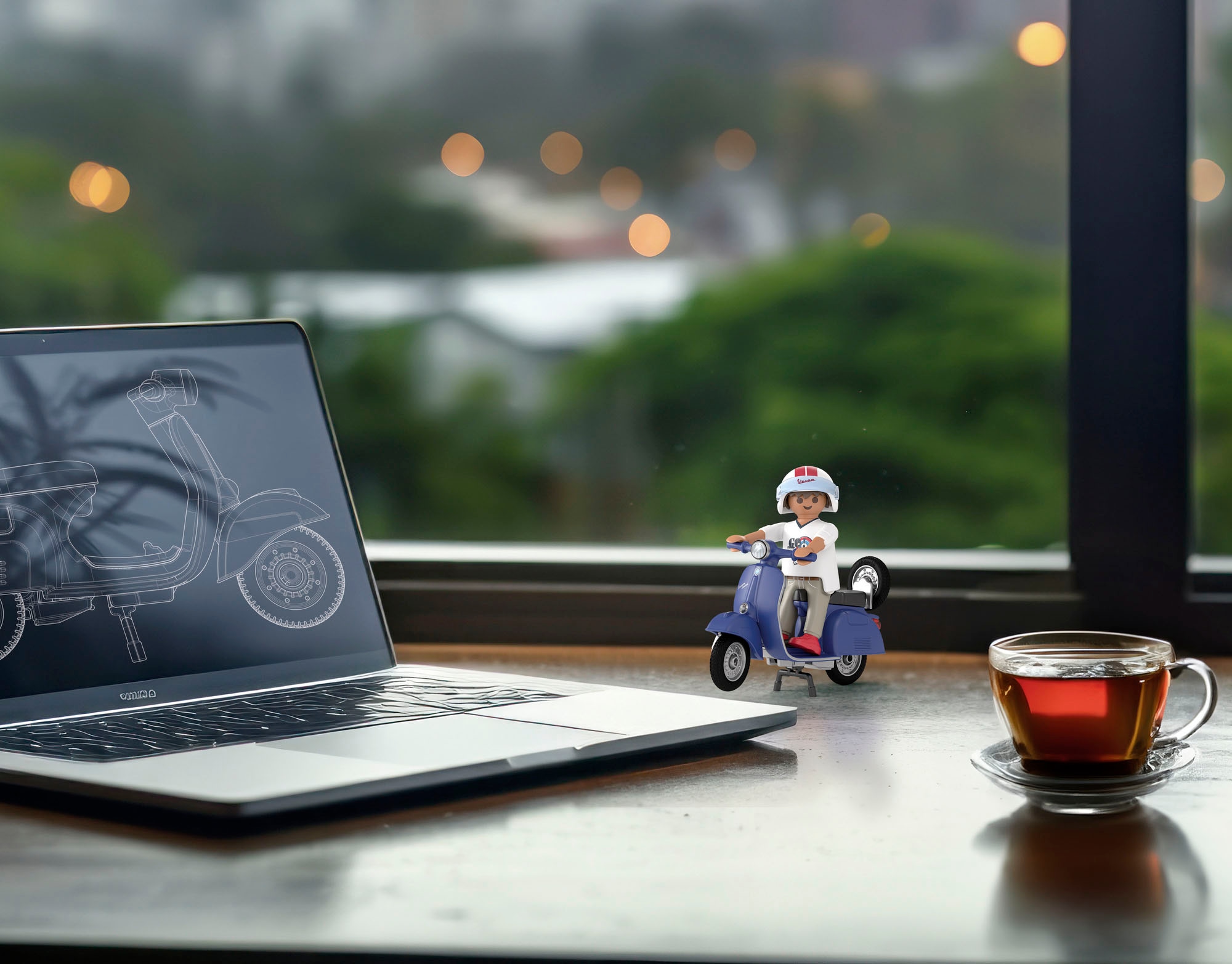 Playmobil® Konstruktions-Spielset »1969 Vespa 150 Sprint Veloce, Blau (71622), Vespa« Made in Europe