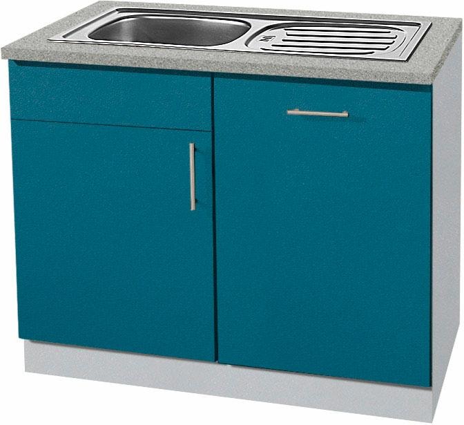 Image of wiho Küchen Spülenschrank »Kiel«, 110 cm breit, inkl. Tür/Griff/Sockel für Geschirrspüler bei Ackermann Versand Schweiz