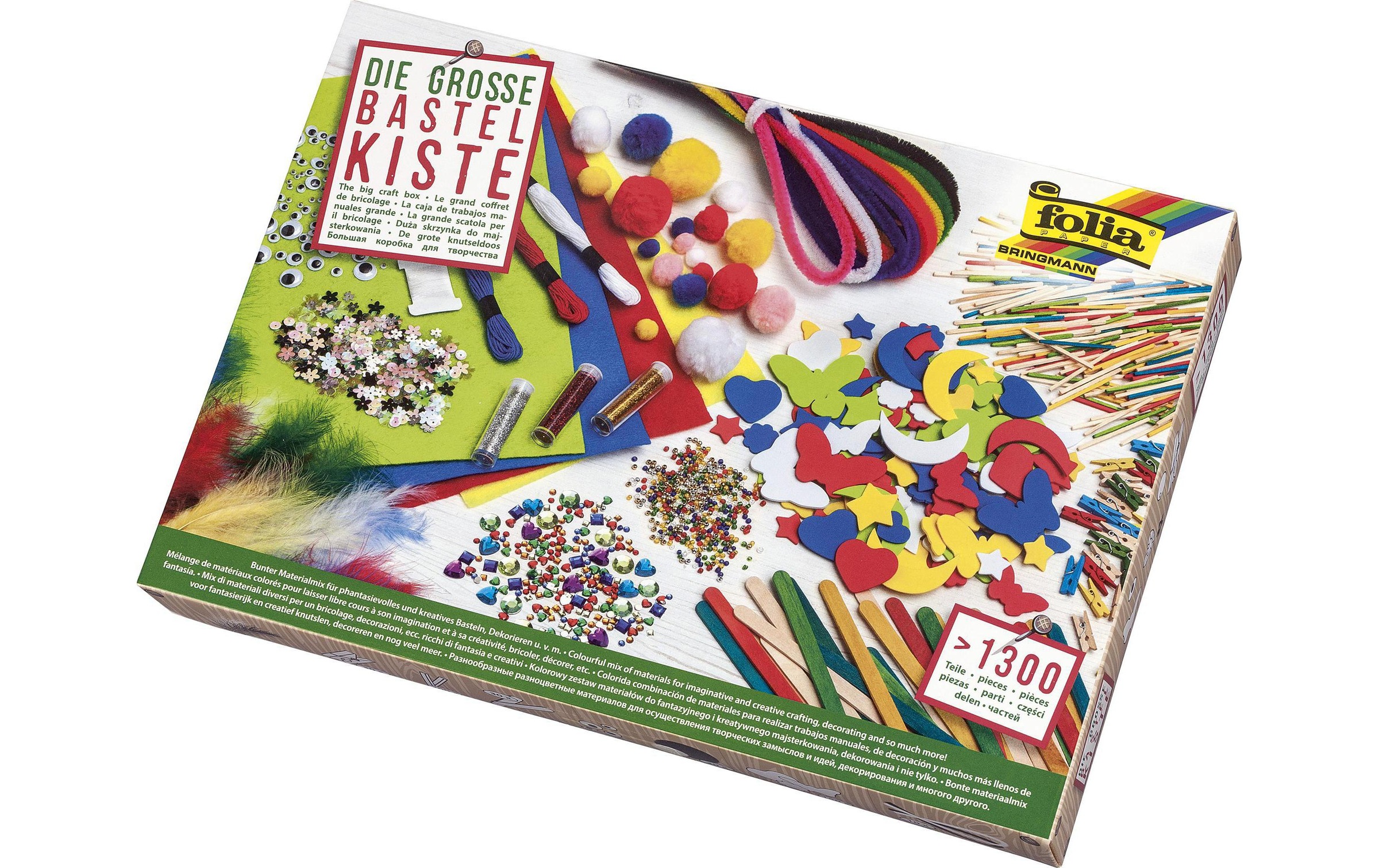 Folia Bastelnaturmaterial »Bastelset 1300 Teile«