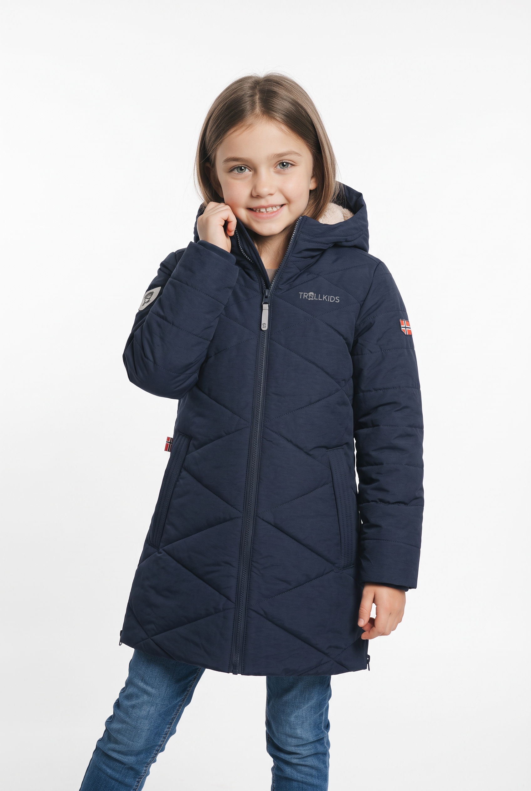 TROLLKIDS Funktionsmantel »GIRLS BERGEN COAT« Funktionsmantel, mit Kapuze, winddicht und wasserabweisend, sportlich