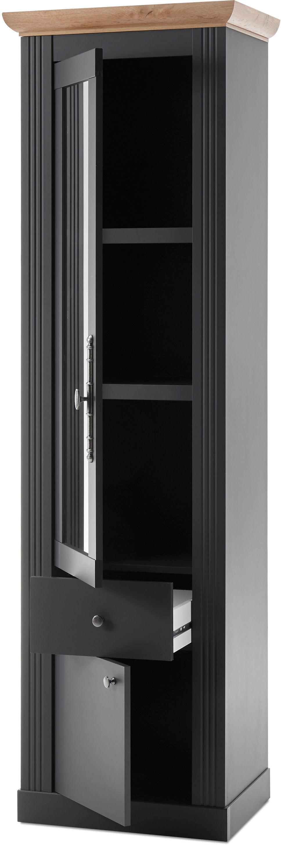 GOODproduct Wohnwand »Westminster TOPSELLER!« Set, Vitrine, Lowboard, Standregal, Wandregal, 4 Stk. tlg.