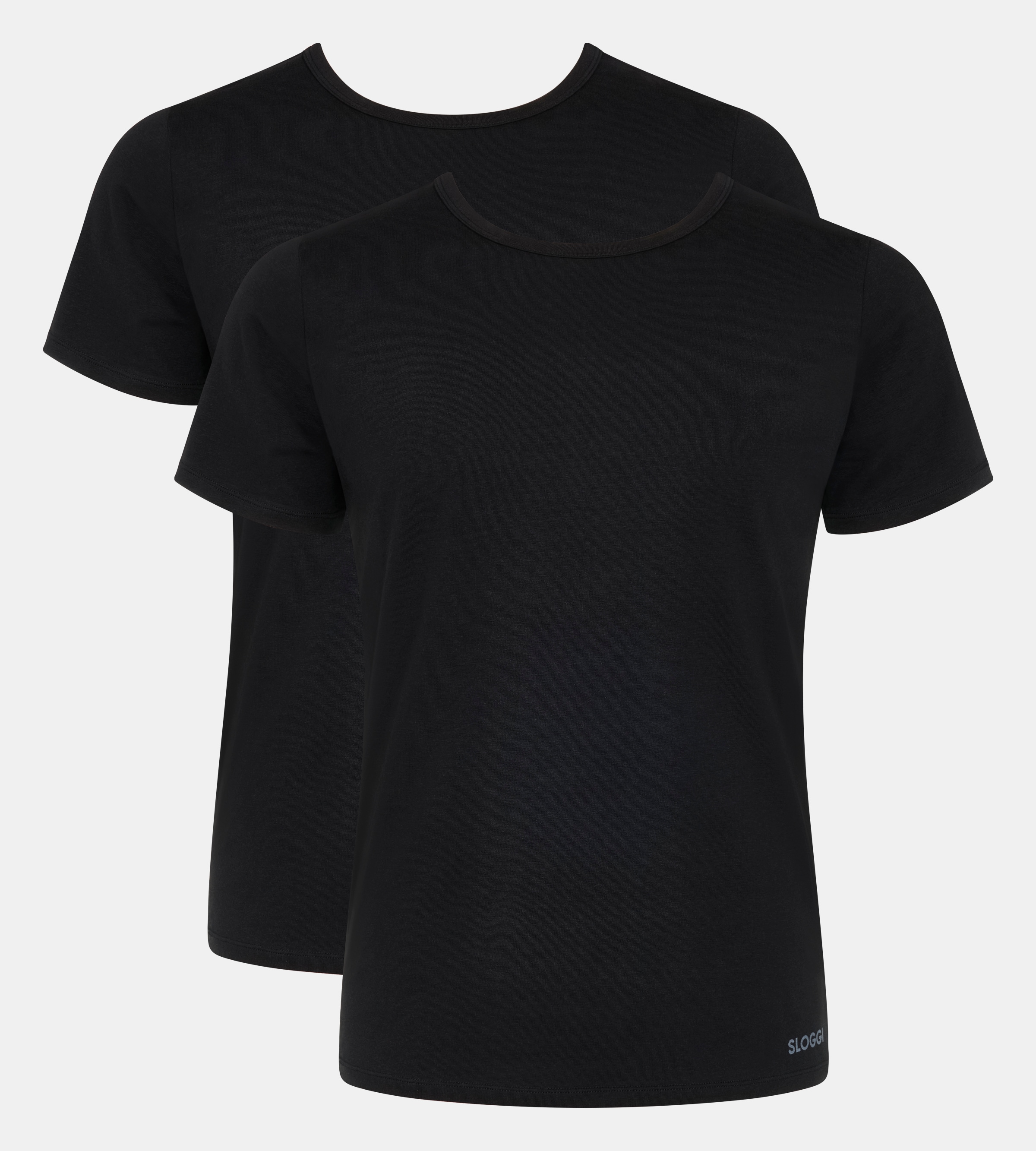 Image of sloggi Unterhemd "Men GO ABC 2.0" 2er Pack, mit Rundhals-Ausschnitt, Slim Fit, weich, Baumwollmischung