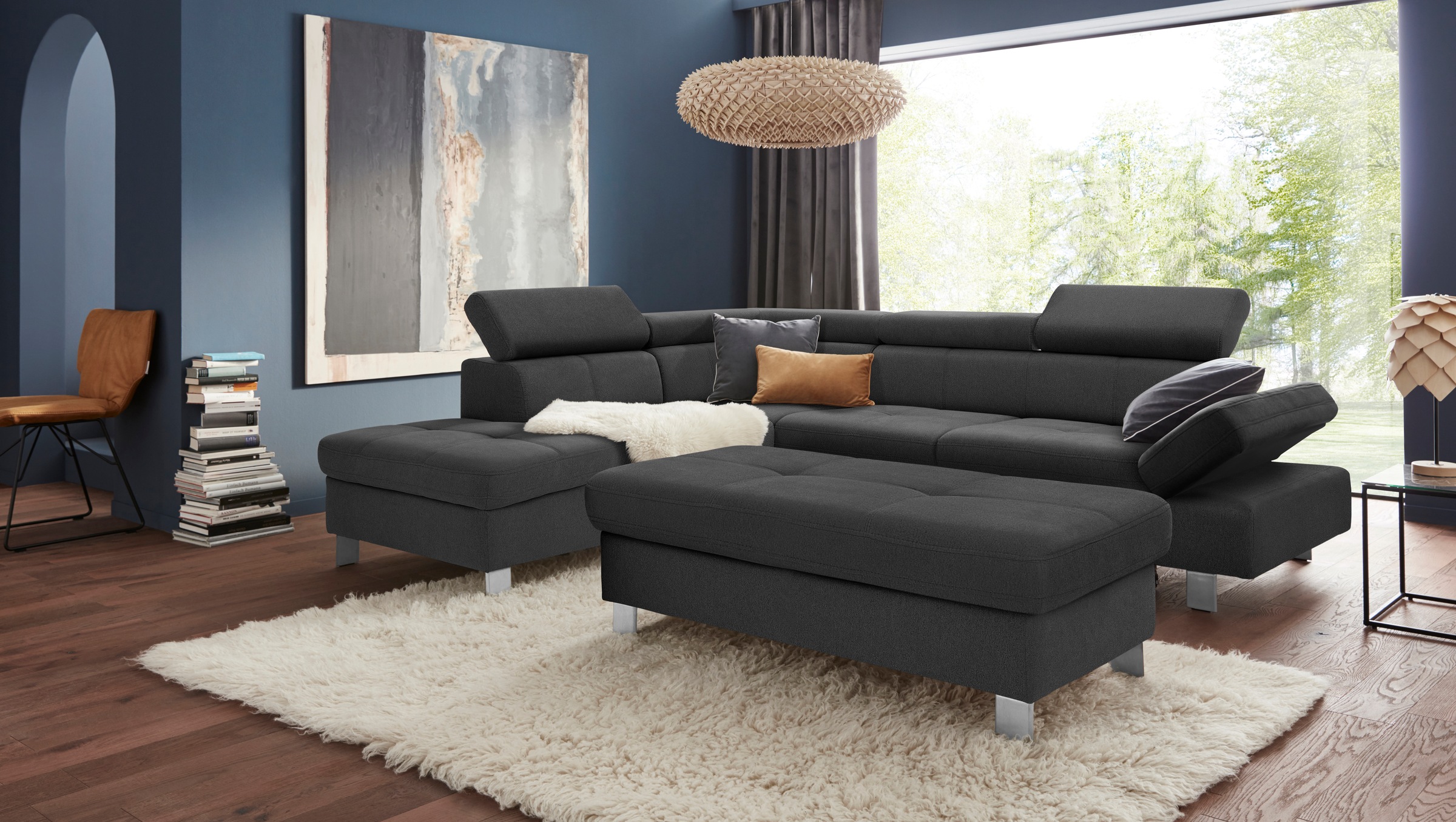 exxpo - sofa fashion Hocker »Fiji Bankhocker mit Staufach unter der Sitzfläche«, elegant modern mit toller Detailverarbeitung