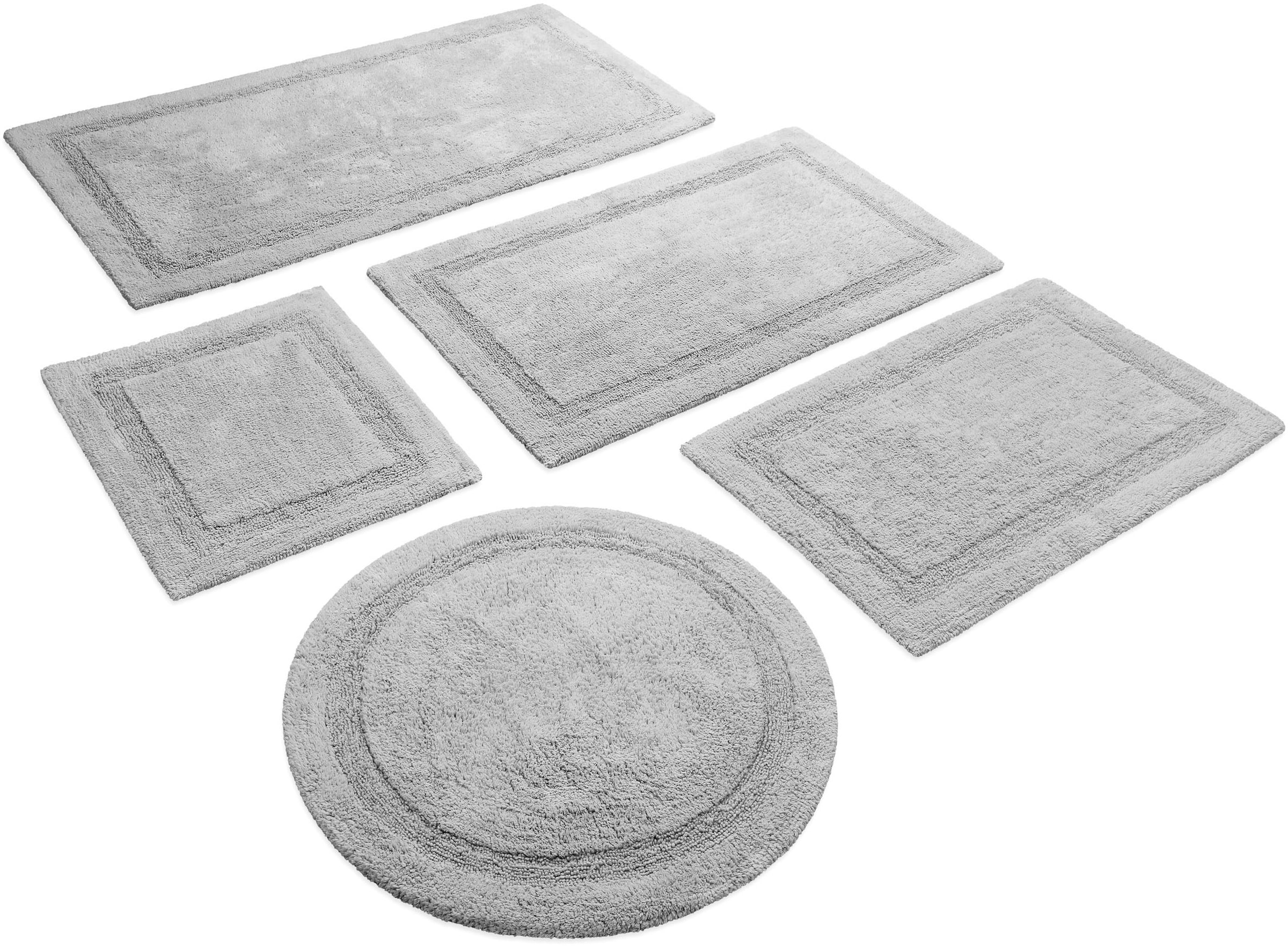 Image of Wecon home Basics Badematte "Knut" Höhe 20 mm waschbar, rutschfest, strapazierfähig, pflegeleicht, Bordüre, weich