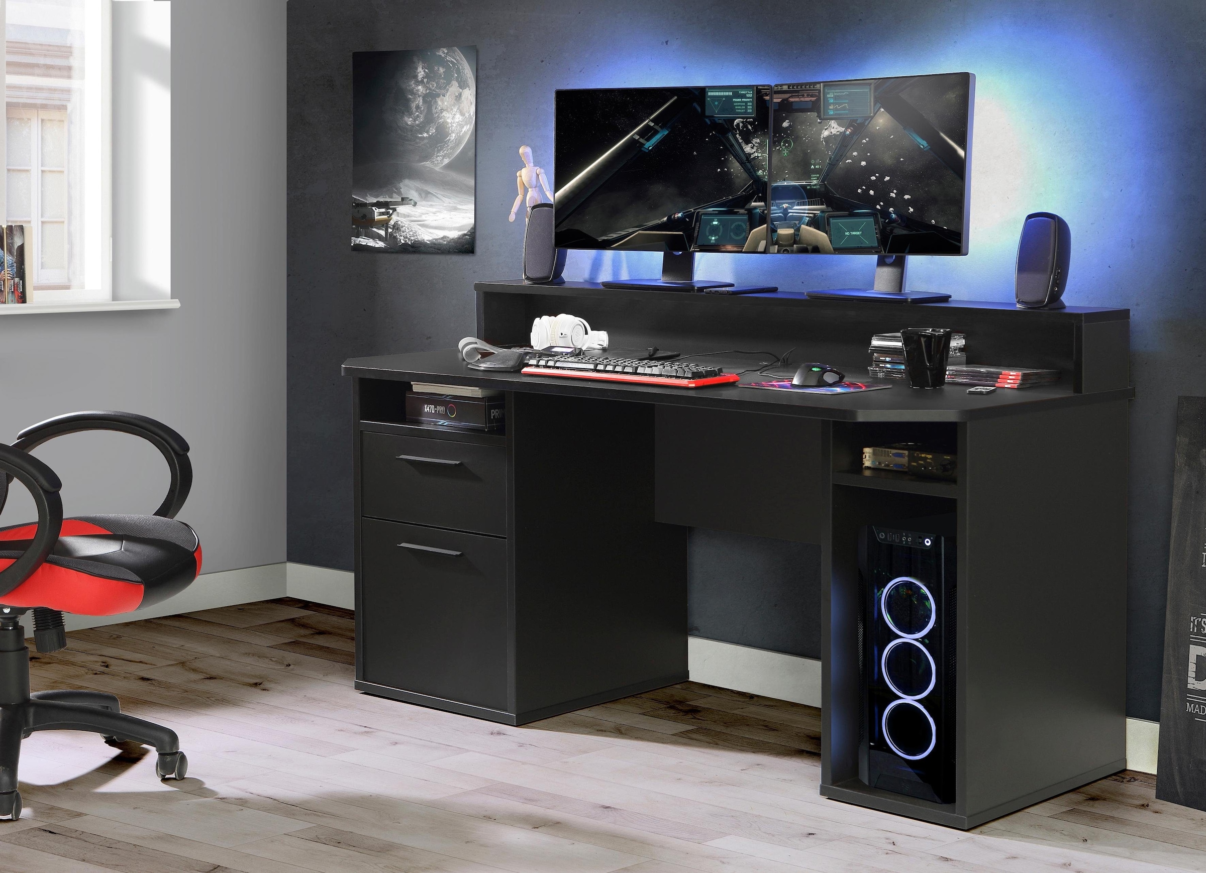FORTE Gamingtisch »Tezaur« wahlweise mit RGB-Beleuchtung