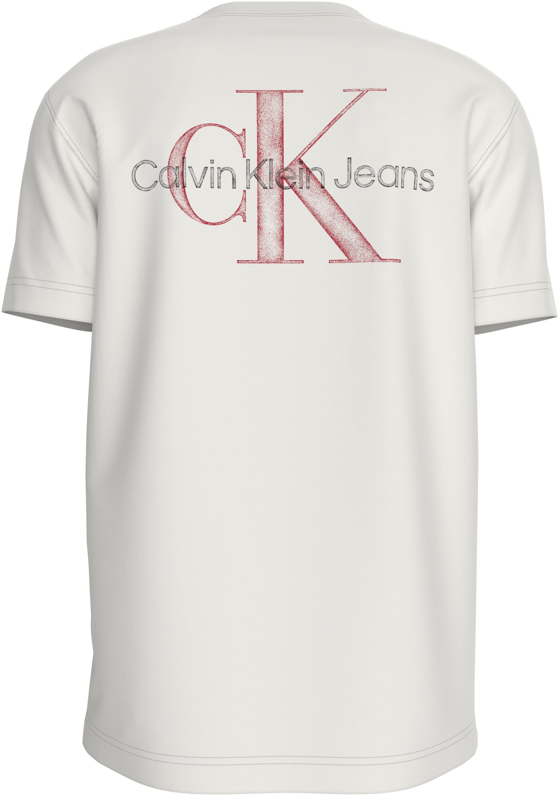 Calvin Klein Jeans T-Shirt »TEXTURED MONOLOGO TEE«, mit Backprint