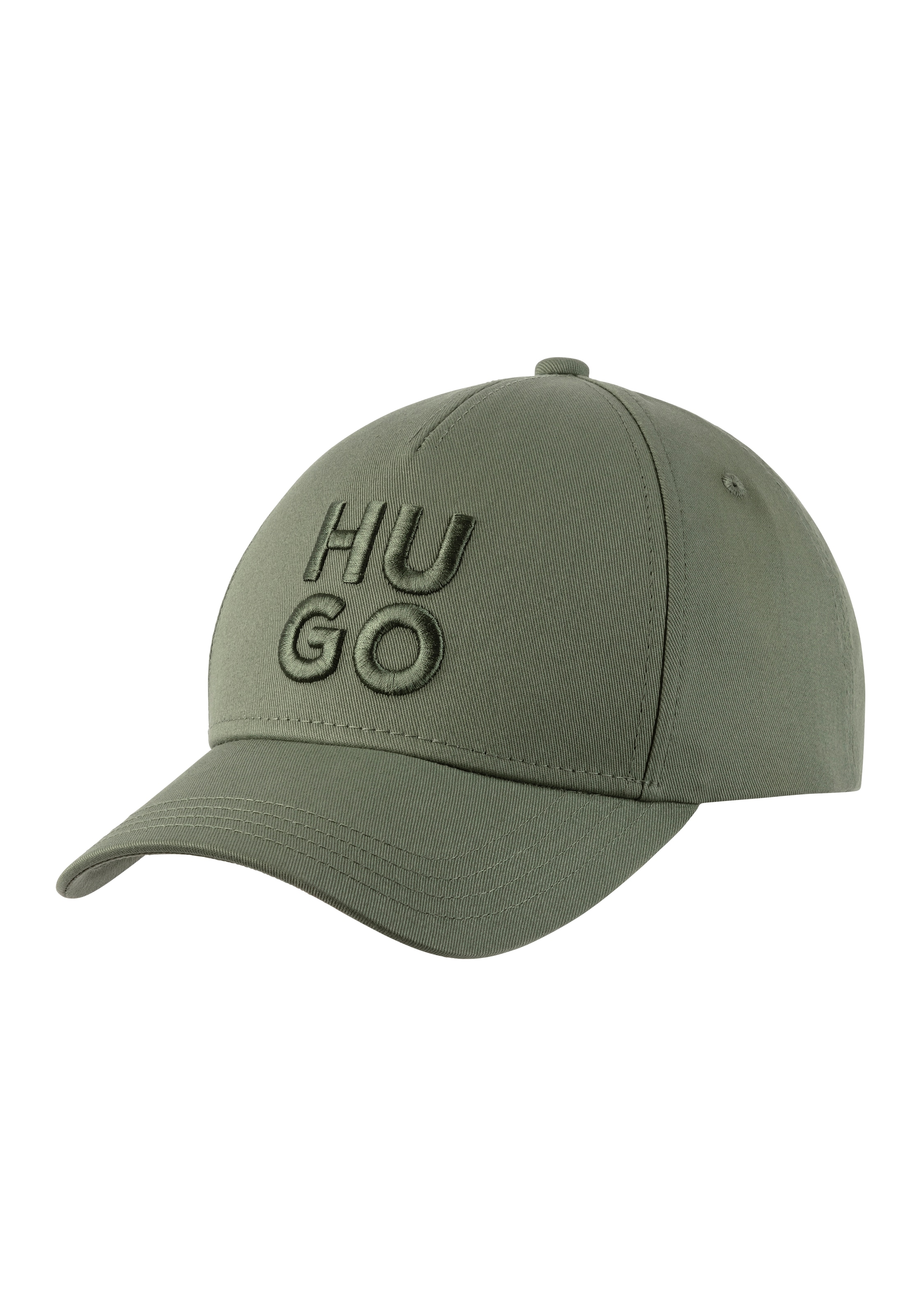 HUGO Fitted Cap »Jude-Stacked«, mit 3D Logostickerei, verstellbarer Verschluss