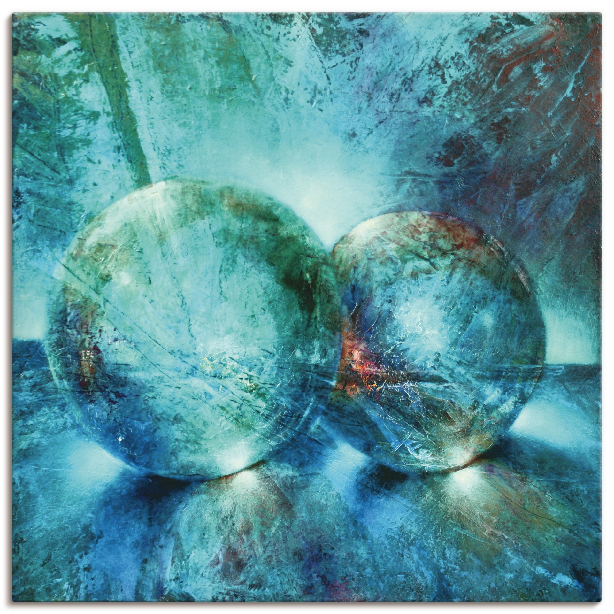 Image of Artland Wandbild »Zwei blaue Murmeln_«, Muster, (1 St.), in vielen Grössen & Produktarten - Alubild / Outdoorbild für den Aussenbereich, Leinwandbild, Poster, Wandaufkleber / Wandtattoo auch für Badezimmer geeignet bei Ackermann Versand Schweiz