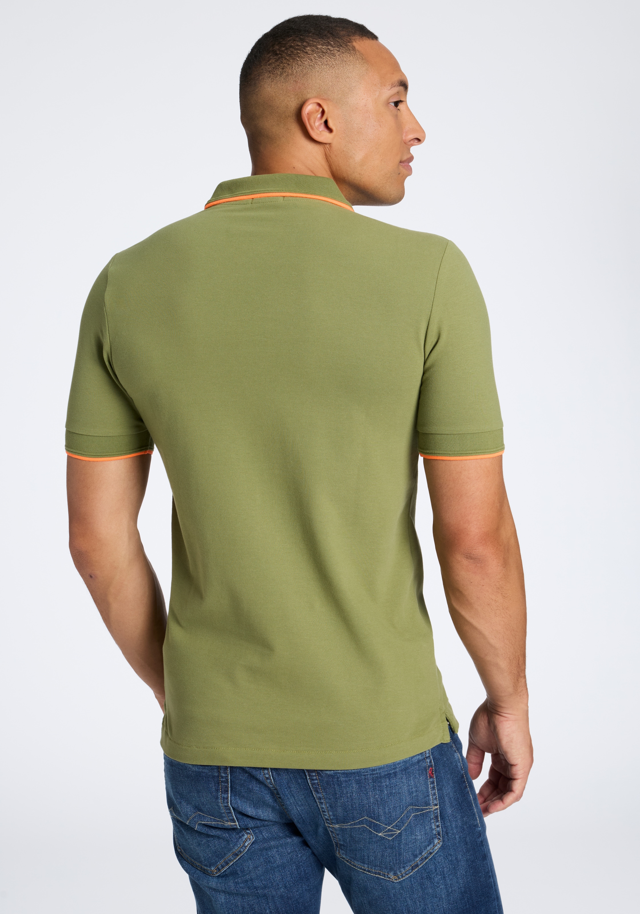 Replay Polo avec détails contrastés, mélange coton