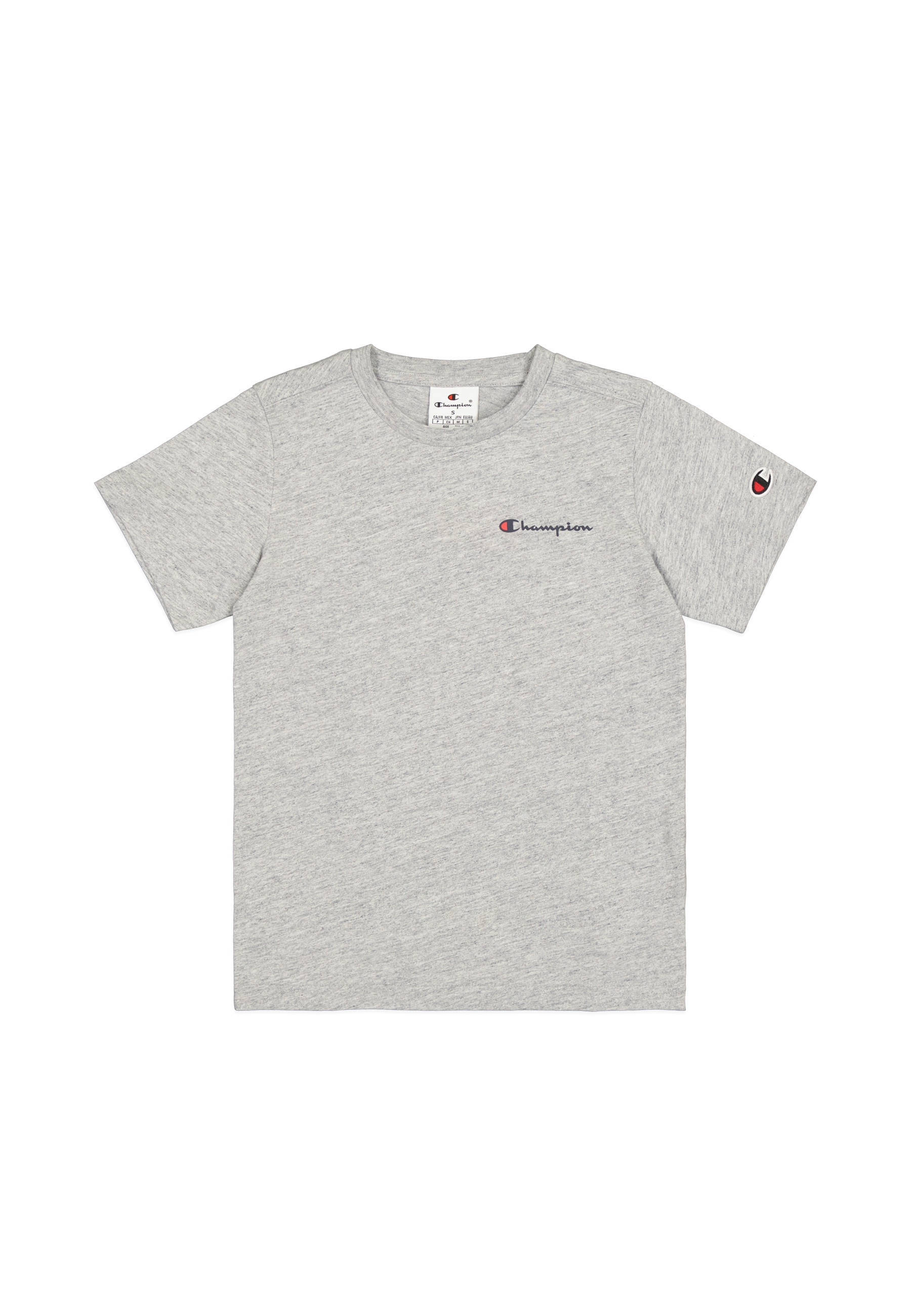 Image of Champion T-Shirt für Kinder, mit Logodrucken, Kurzarm, aus Baumwolle, gerader Abschluss
