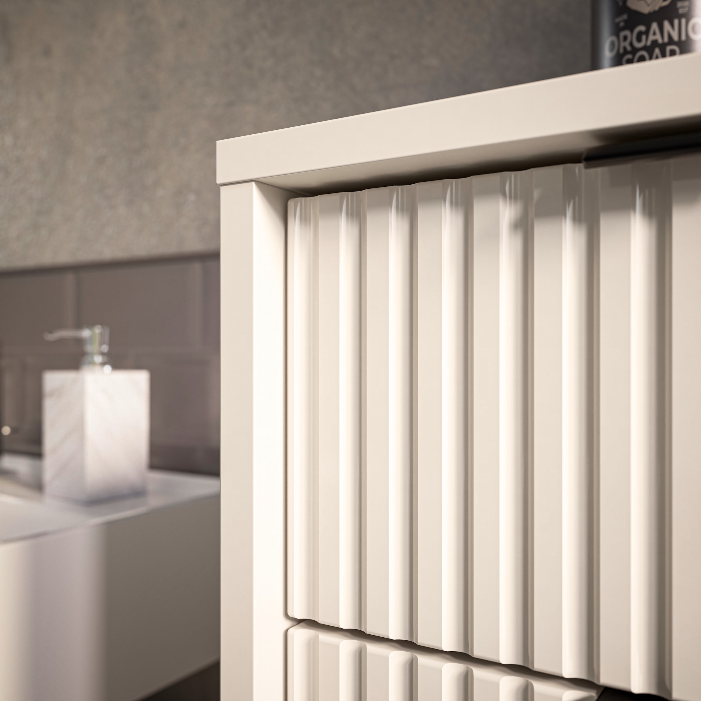 BASIC by Balculina »Lucera Midischrank, Badezimmerschrank BxHxT 60x106x32« 1 cuis tlg. largeur 60 cm, porte montable à gauche/droite